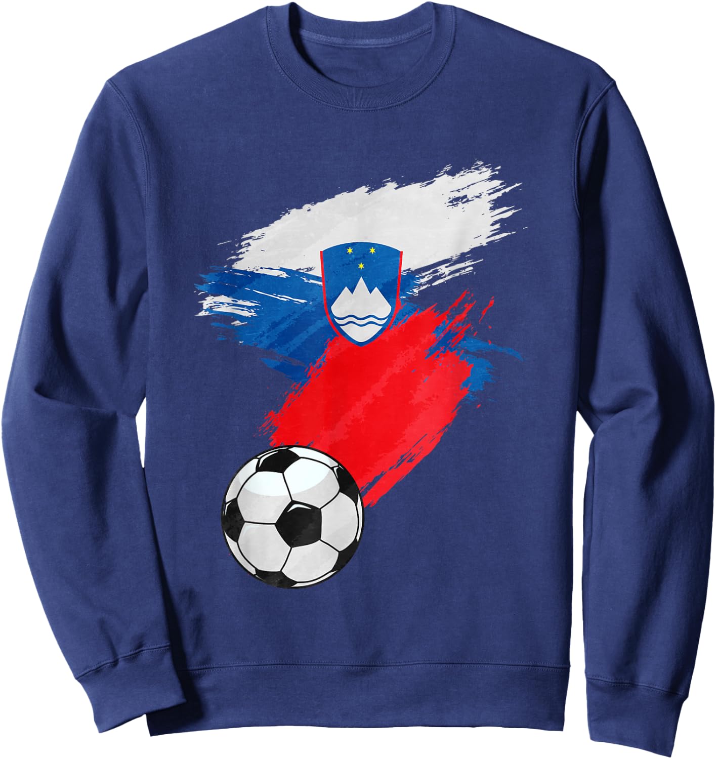 Slovenia Soccer Football Flag Sweatshirt - Sweatshirt | Navy