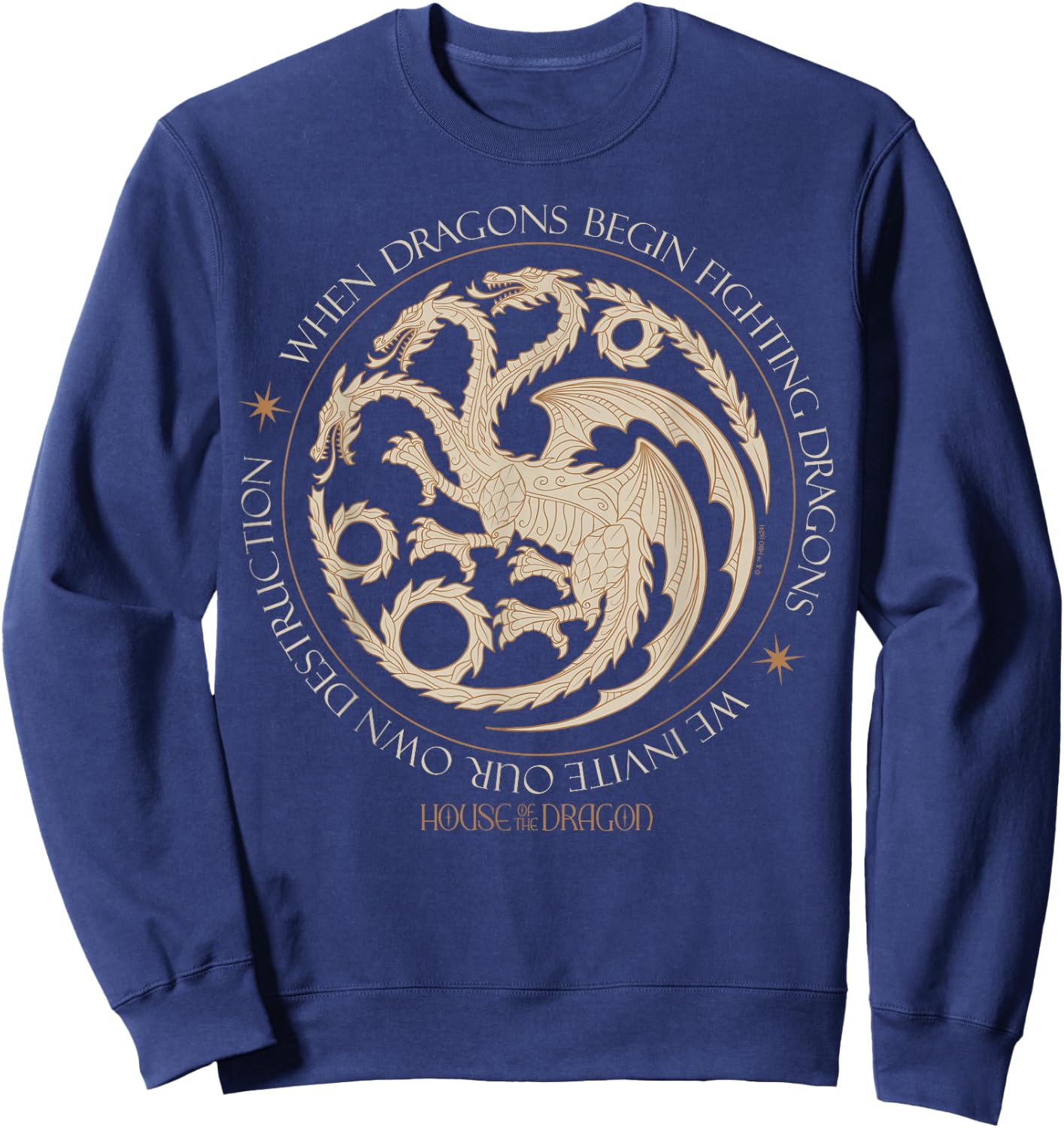 House Of The Dragon - When Dragons Begin Fighting Sweatshirt - Sweatshirt | Navy