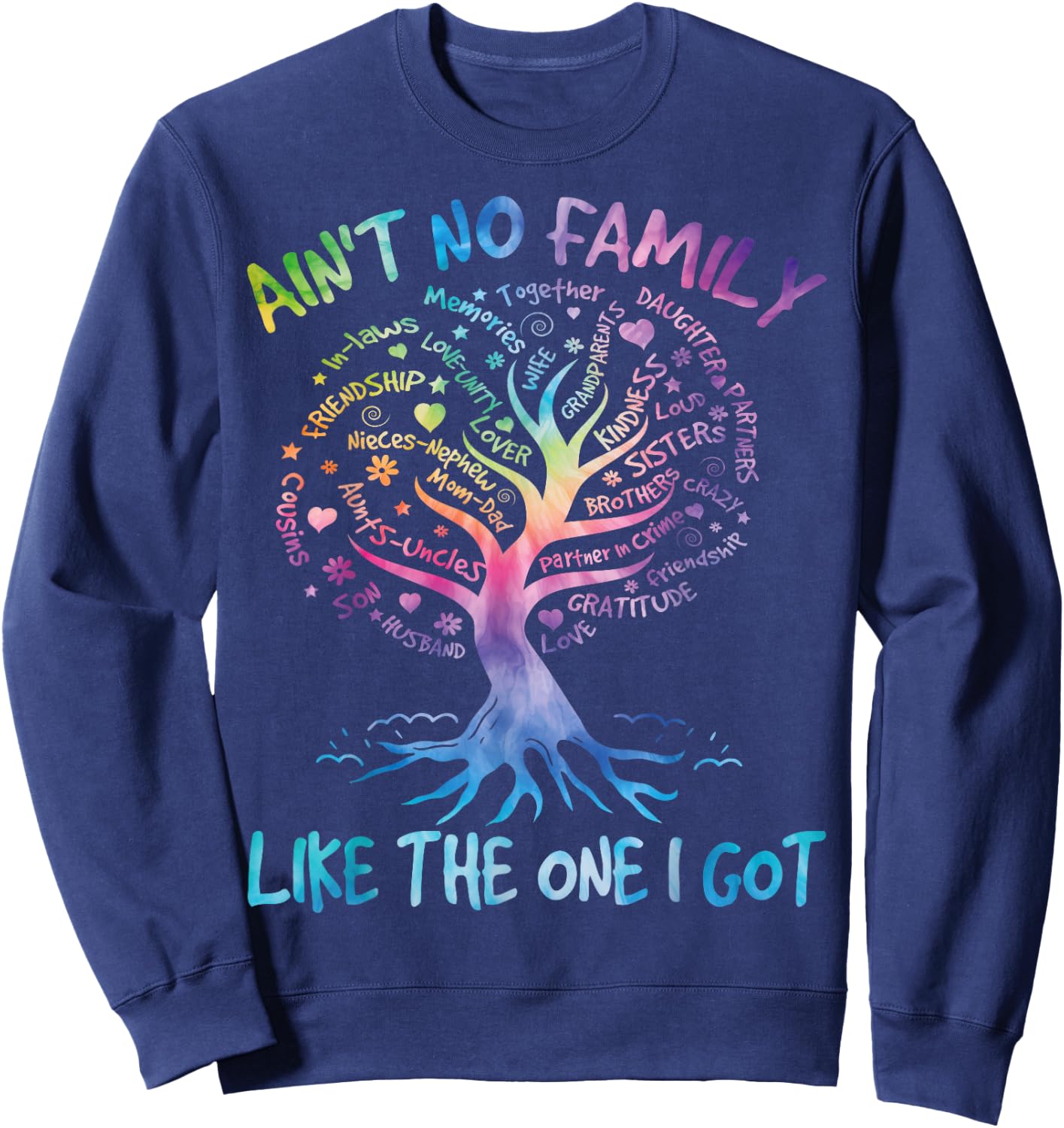 Family Reunion Party 2024 Shirt Family Matching Tie Dye Sweatshirt - Sweatshirt | Navy