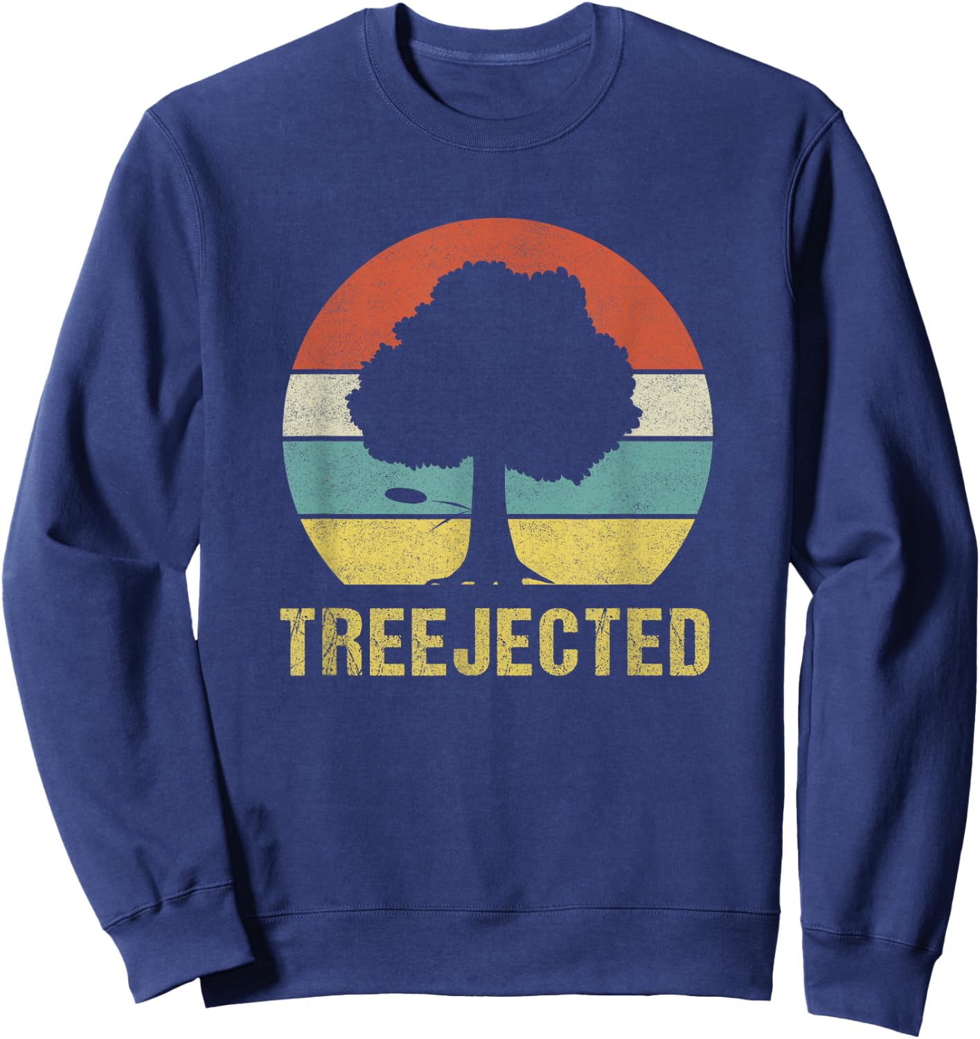 Disc Golf Treejected Design for a Disc-Golf Player Sweatshirt - Sweatshirt | Navy