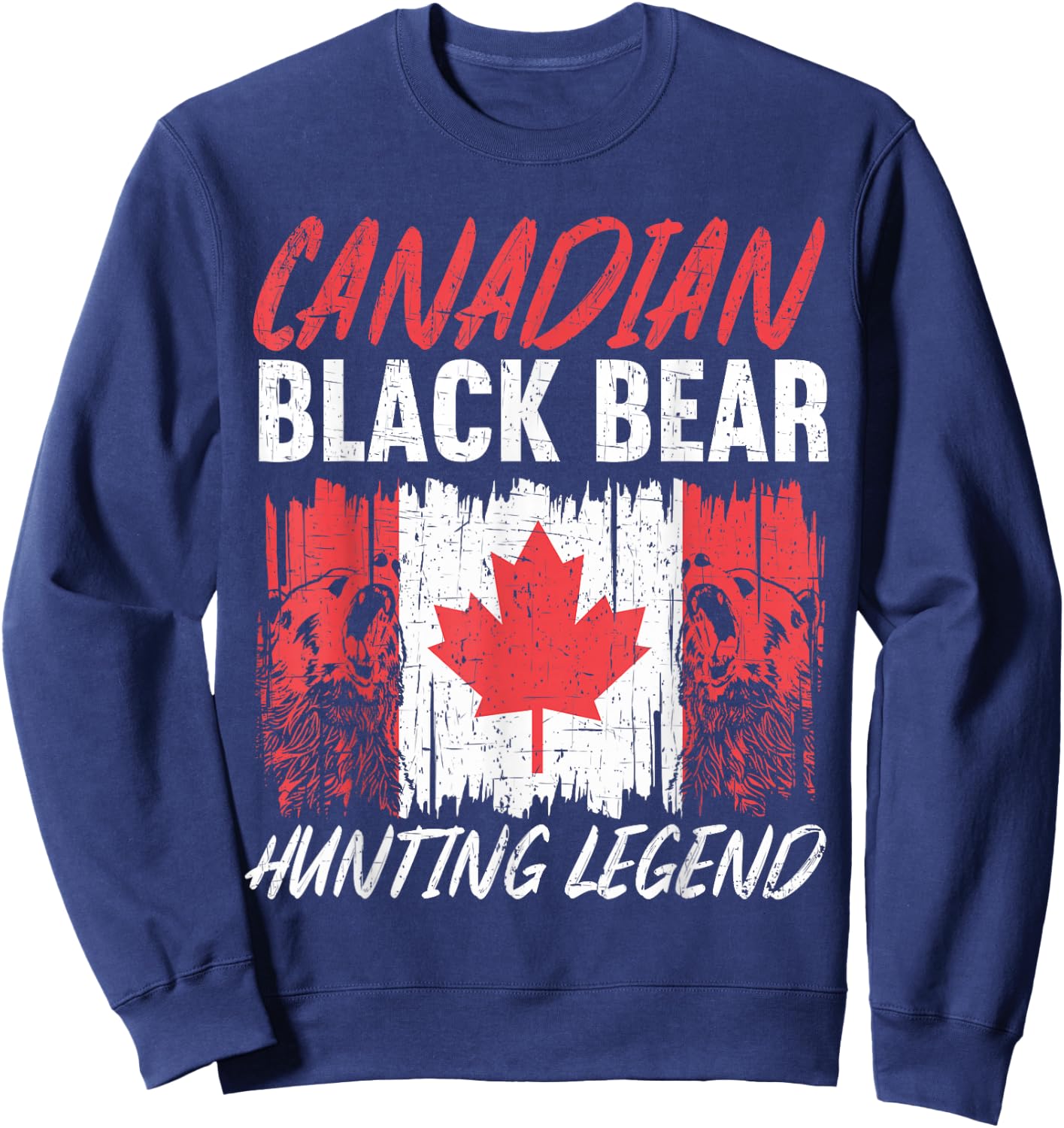 Canadian Black Bear Hunting Legend Canada Black Bear Hunting Sweatshirt - Sweatshirt | Navy