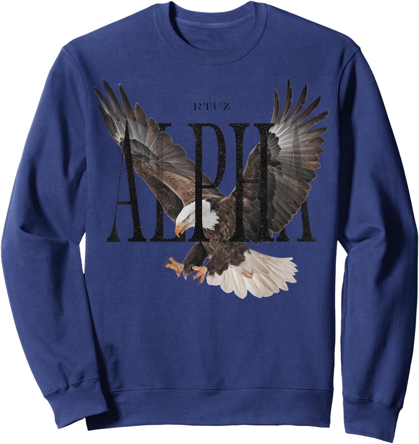 Hip Hop Vintage Retro Hipster Edgy Urban Streetwear Eagle Sweatshirt - Sweatshirt | Navy