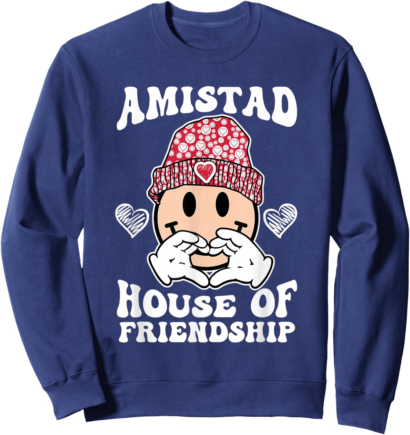 Amistad House Of Friendship Friendly School Spirit Kids Sweatshirt - Sweatshirt | Navy