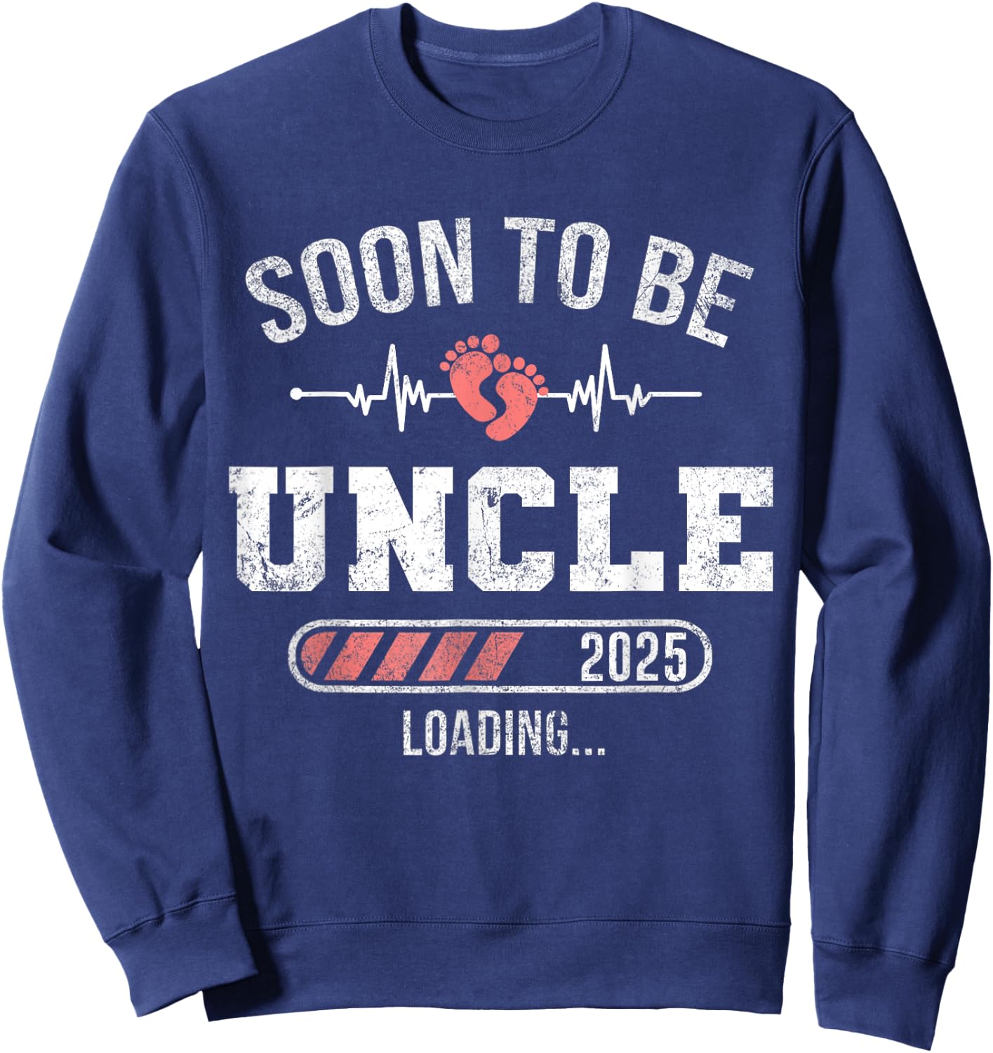 Soon To Be Uncle 2025 Loading For Pregnancy Announcement Sweatshirt - Sweatshirt | Navy