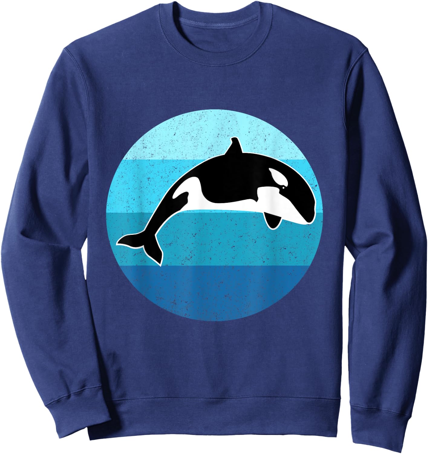 Orca Whale Whale Ocean Animal Retro Cetacean Lover Sweatshirt - Sweatshirt | Navy
