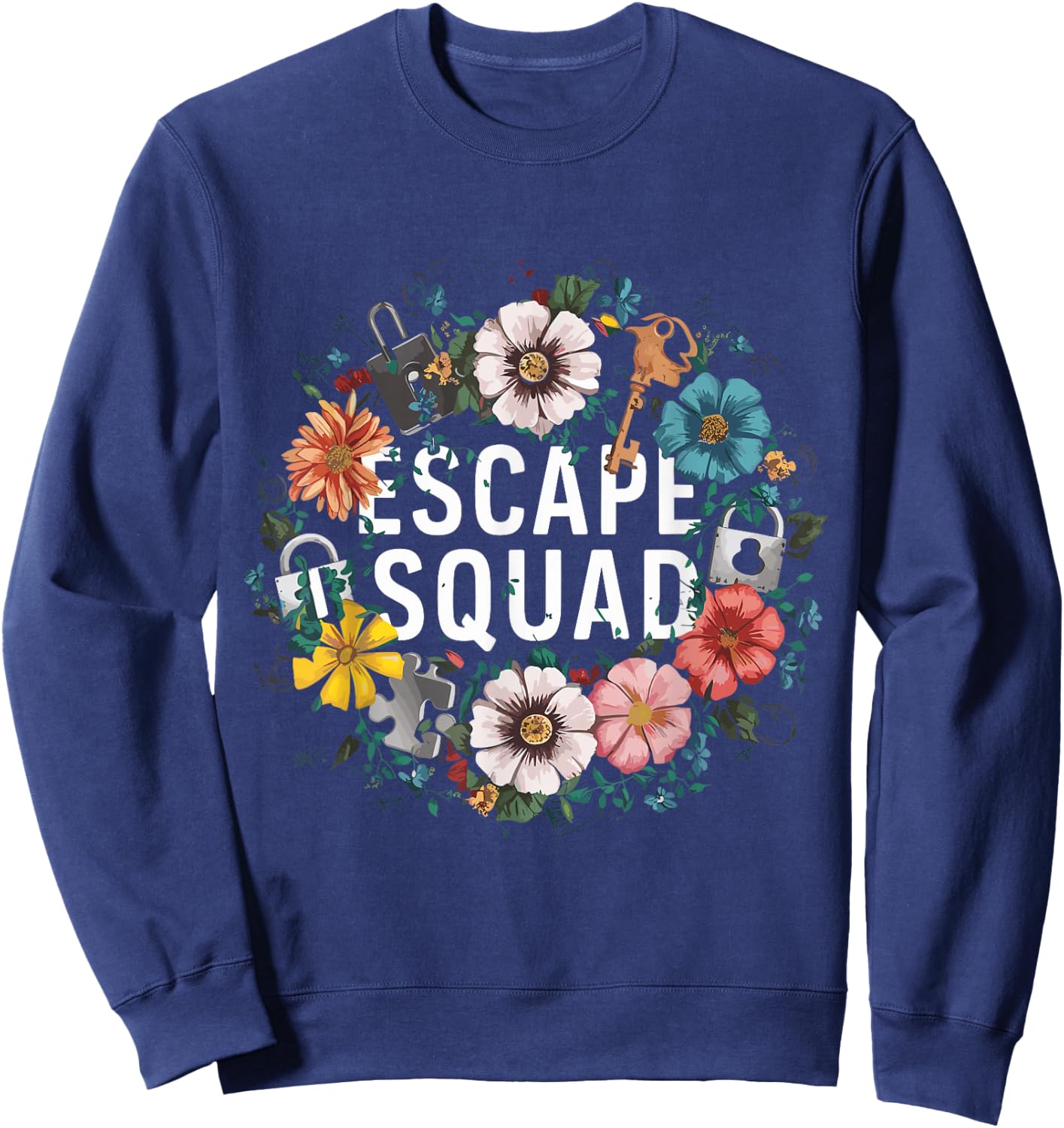 Escape Room Birthday Party Matching Group Outfits - Escape Sweatshirt - Sweatshirt | Navy