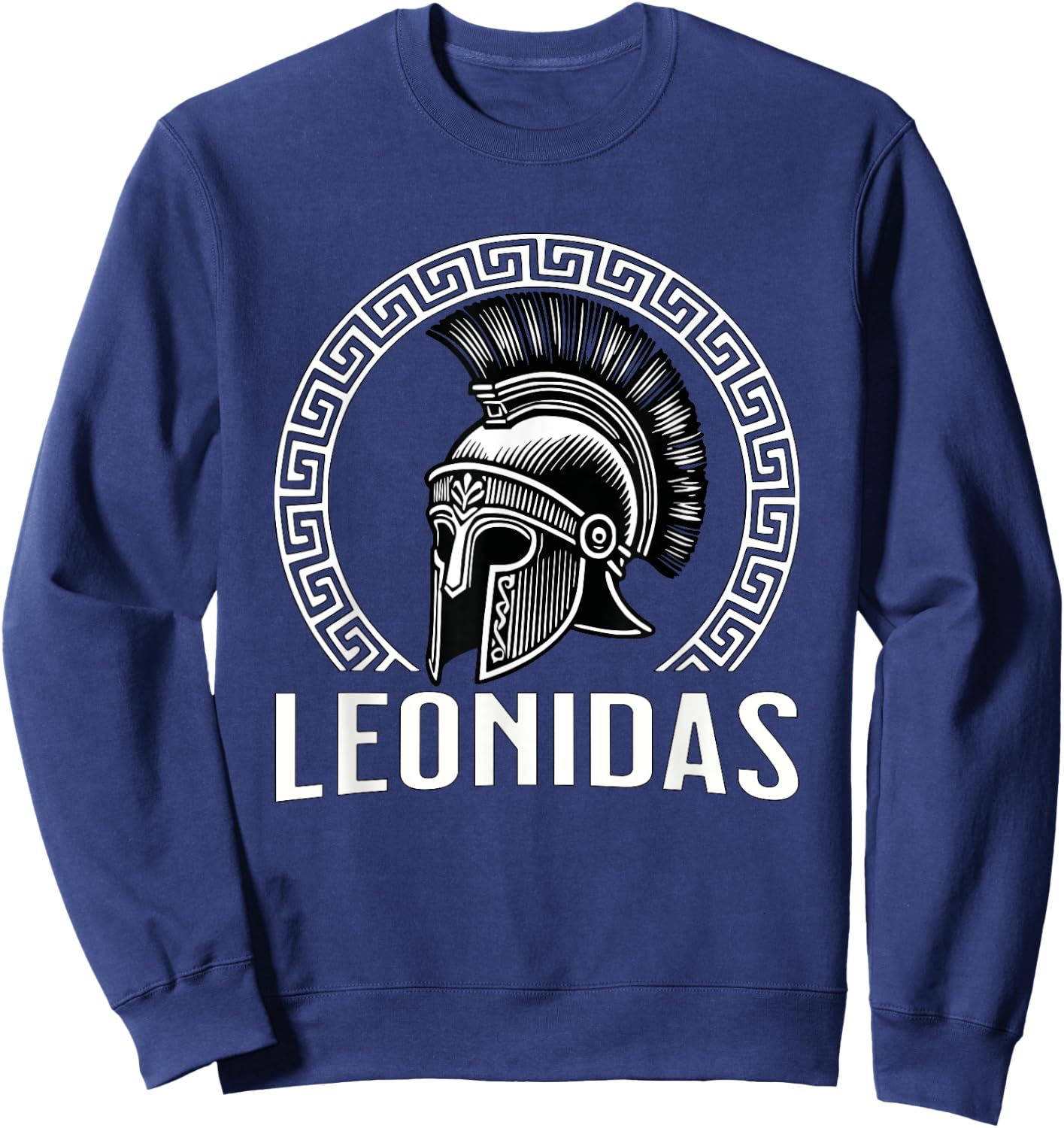 Leonidas King of Sparta Ancient Spartan Helmet Sweatshirt - Sweatshirt | Navy