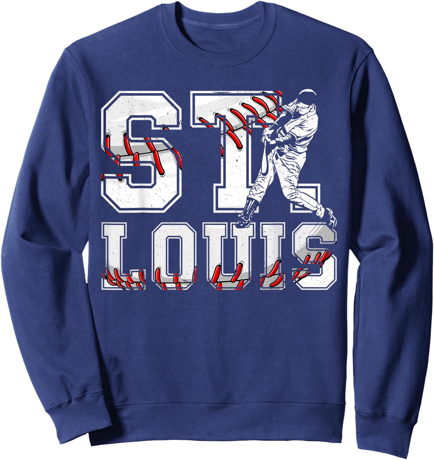 St. Louis Retro Baseball Lover Met At Game Day Men Boys Kids Sweatshirt - Sweatshirt | Navy
