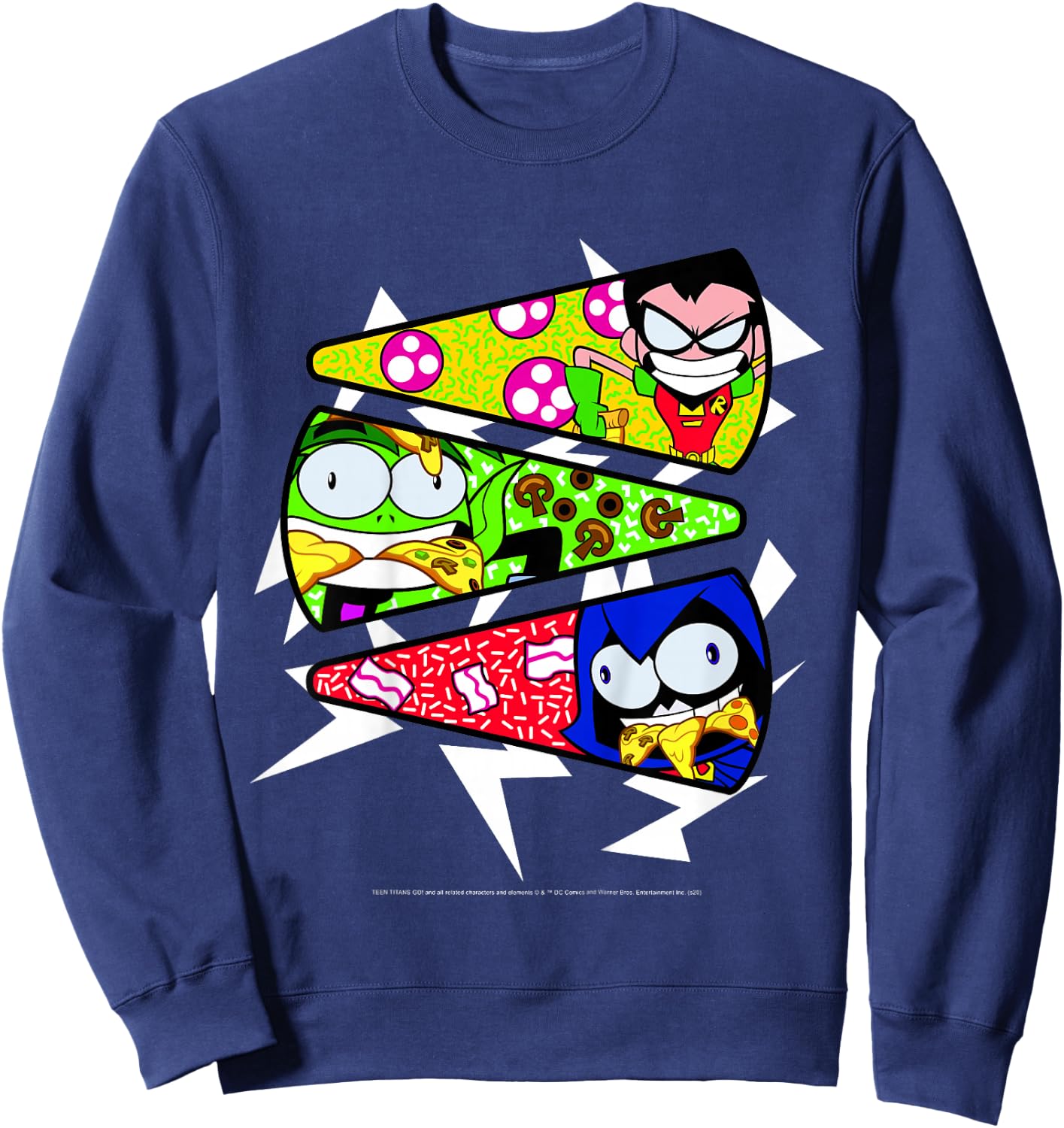 Kids DC Comics Teen Titans Go! Pizza Panels Sweatshirt - Sweatshirt | Navy