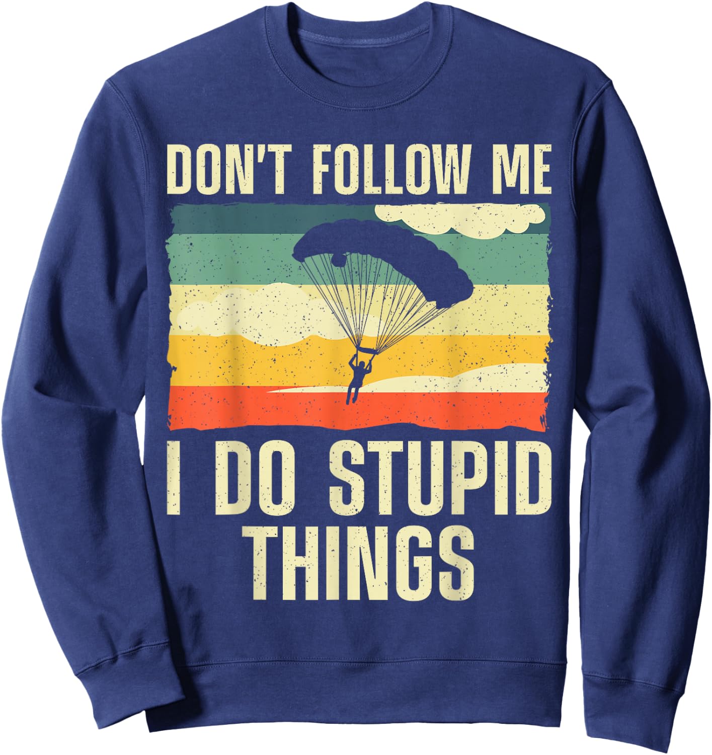 Cool Skydiving Art Women Skydiver Skydive Sky Diving Sweatshirt - Sweatshirt | Navy