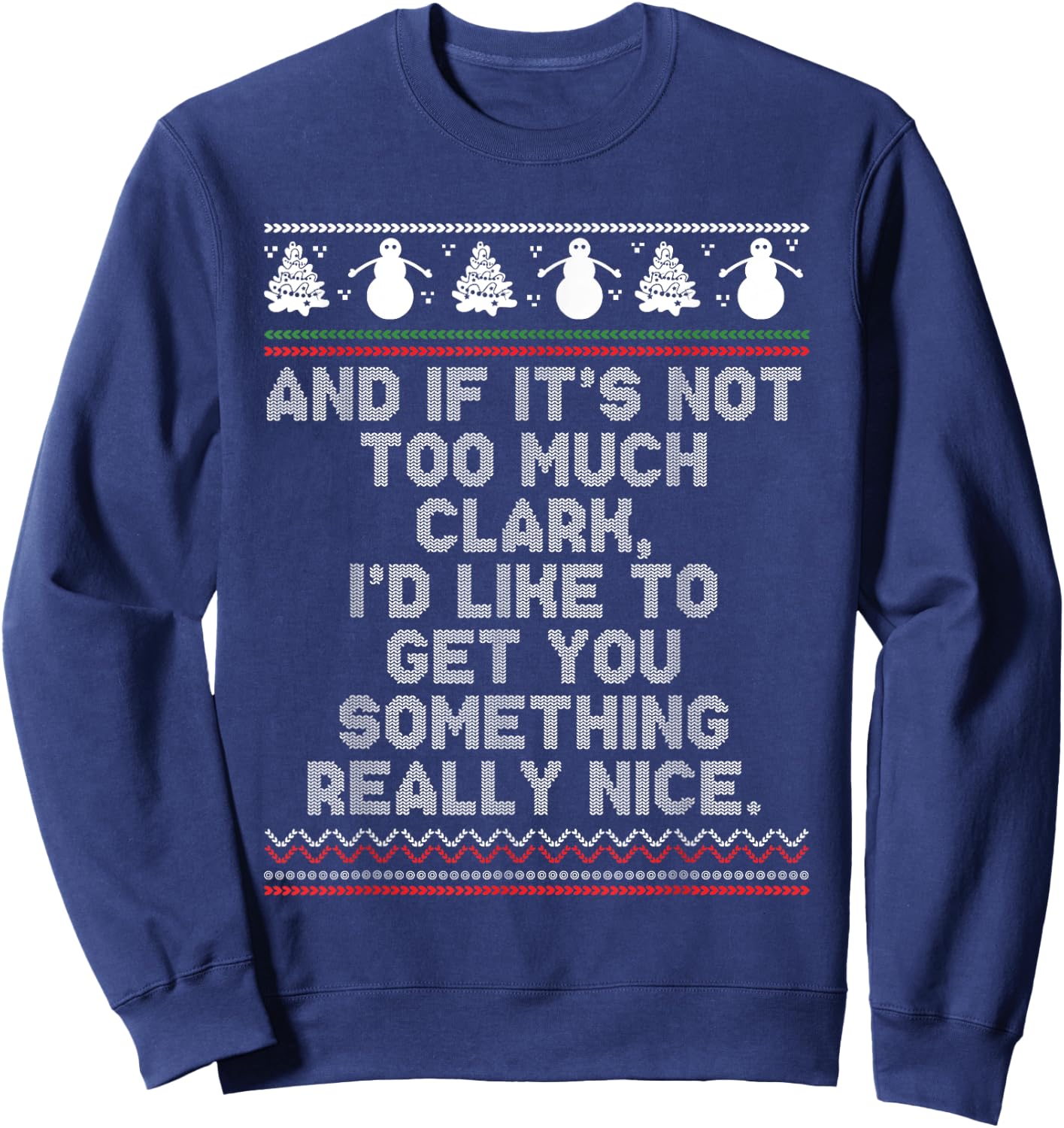 Funny Ugly Christmas Sweater Winter Vacation Christmas Tree Sweatshirt - Sweatshirt | Navy