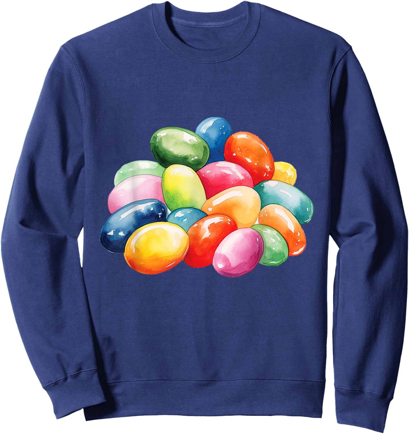 Cute Jelly Beans Candy Easter Lover Candy Sweatshirt - Sweatshirt | Navy