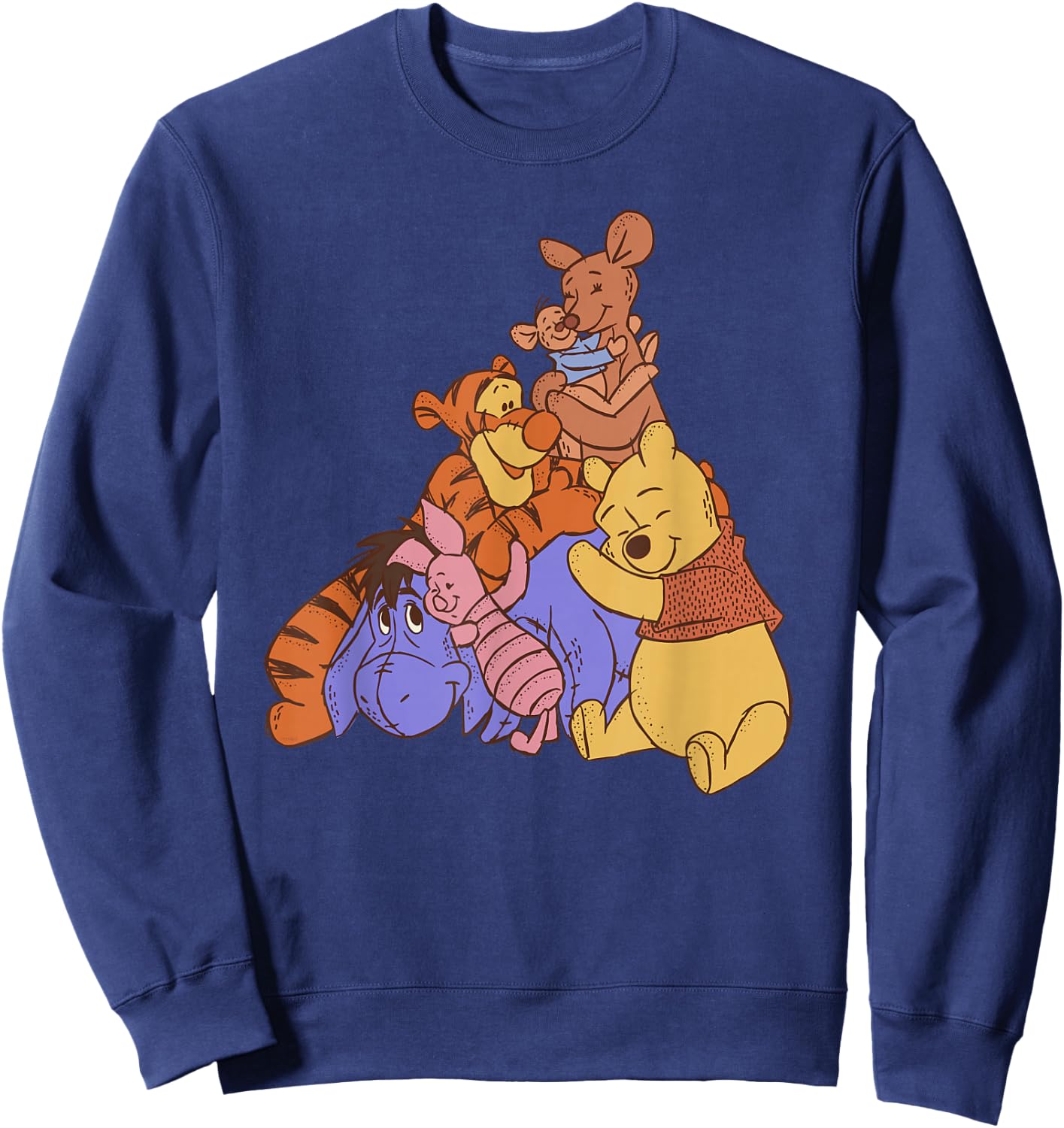 Disney Winnie The Pooh Hundred Acre Kanga Roo Group Hug Small Sweatshirt - Sweatshirt | Navy