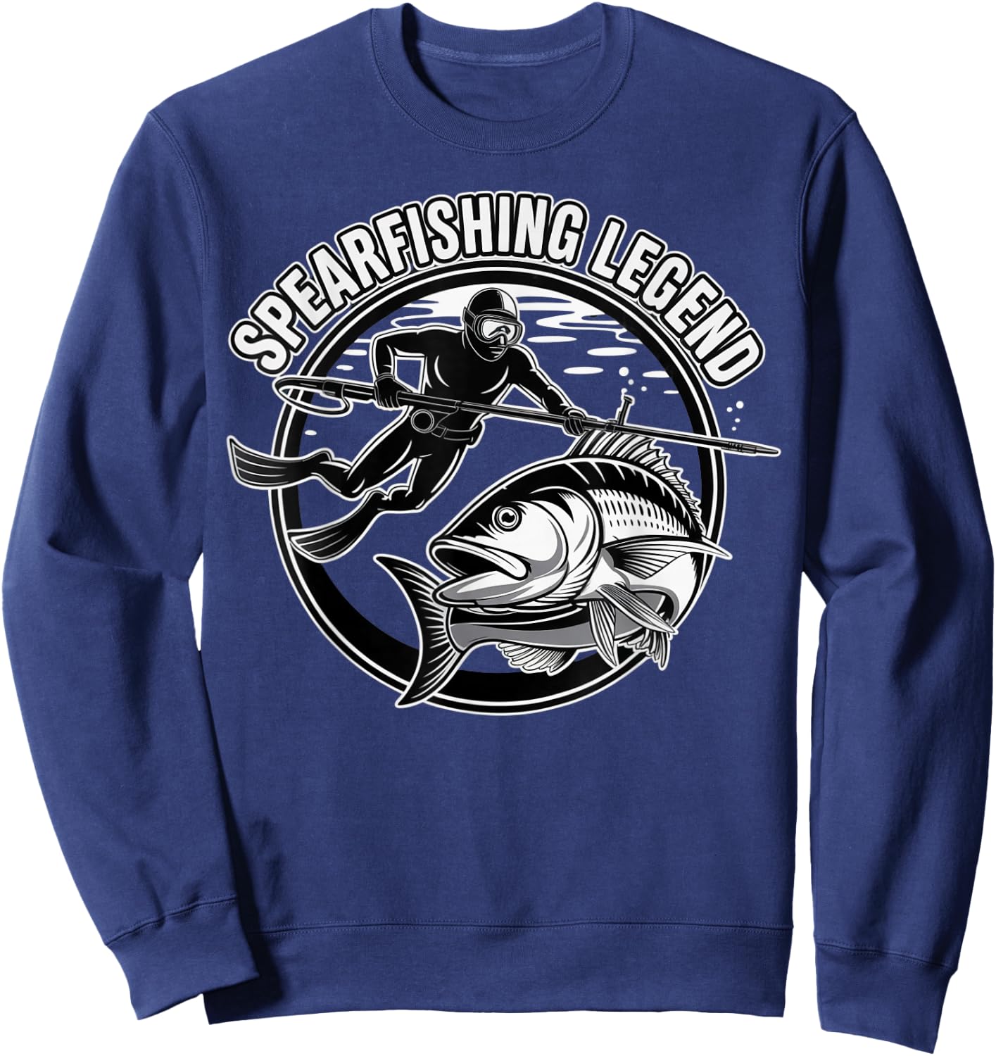 Spearfishing Legend Fisherman Fish Angler Spearfishing Sweatshirt - Sweatshirt | Navy