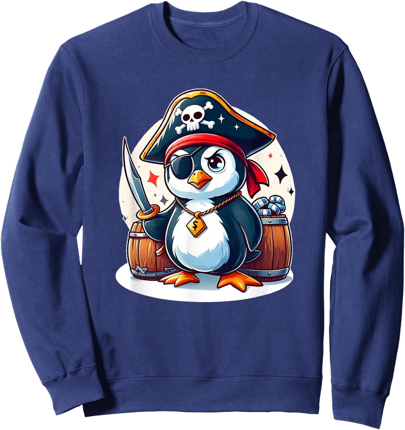 Pirate Penguin Sweatshirt - Sweatshirt | Navy