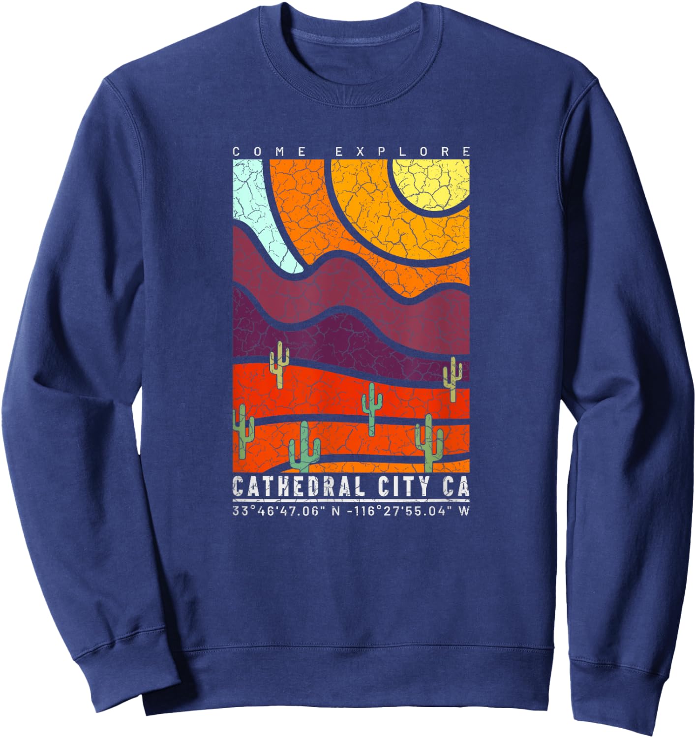 Cathedral City California Desert Souvenir Cathedral City Sweatshirt - Sweatshirt | Navy