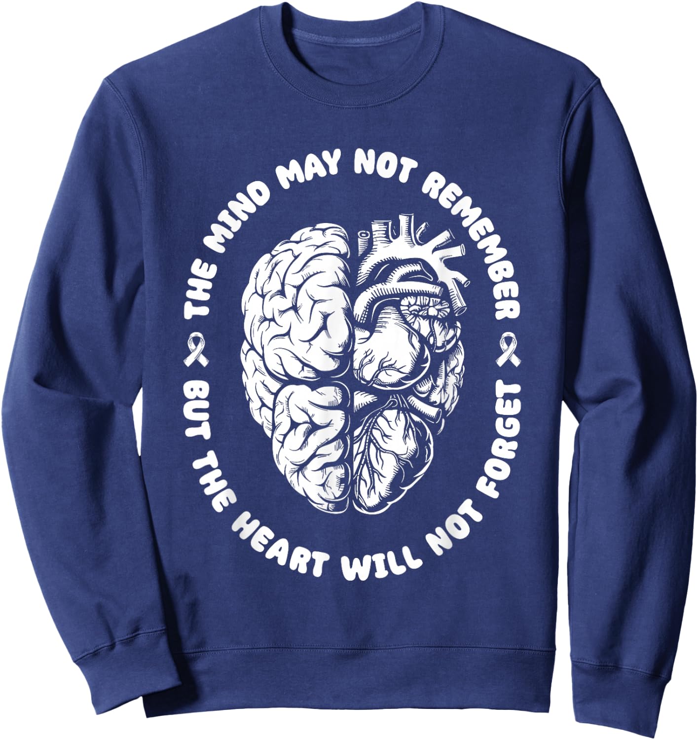 Alzheimers Awareness Dementia Brain Cure Alzheimers Support Sweatshirt - Sweatshirt | Navy