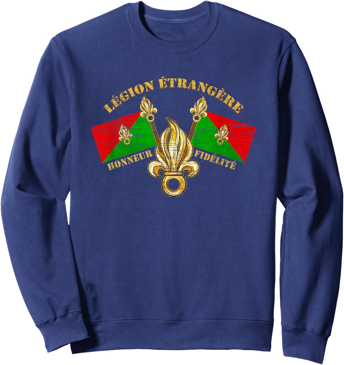Legion Etrangere Honneur Fidelite French Foreign Legion Sweatshirt - Sweatshirt | Navy