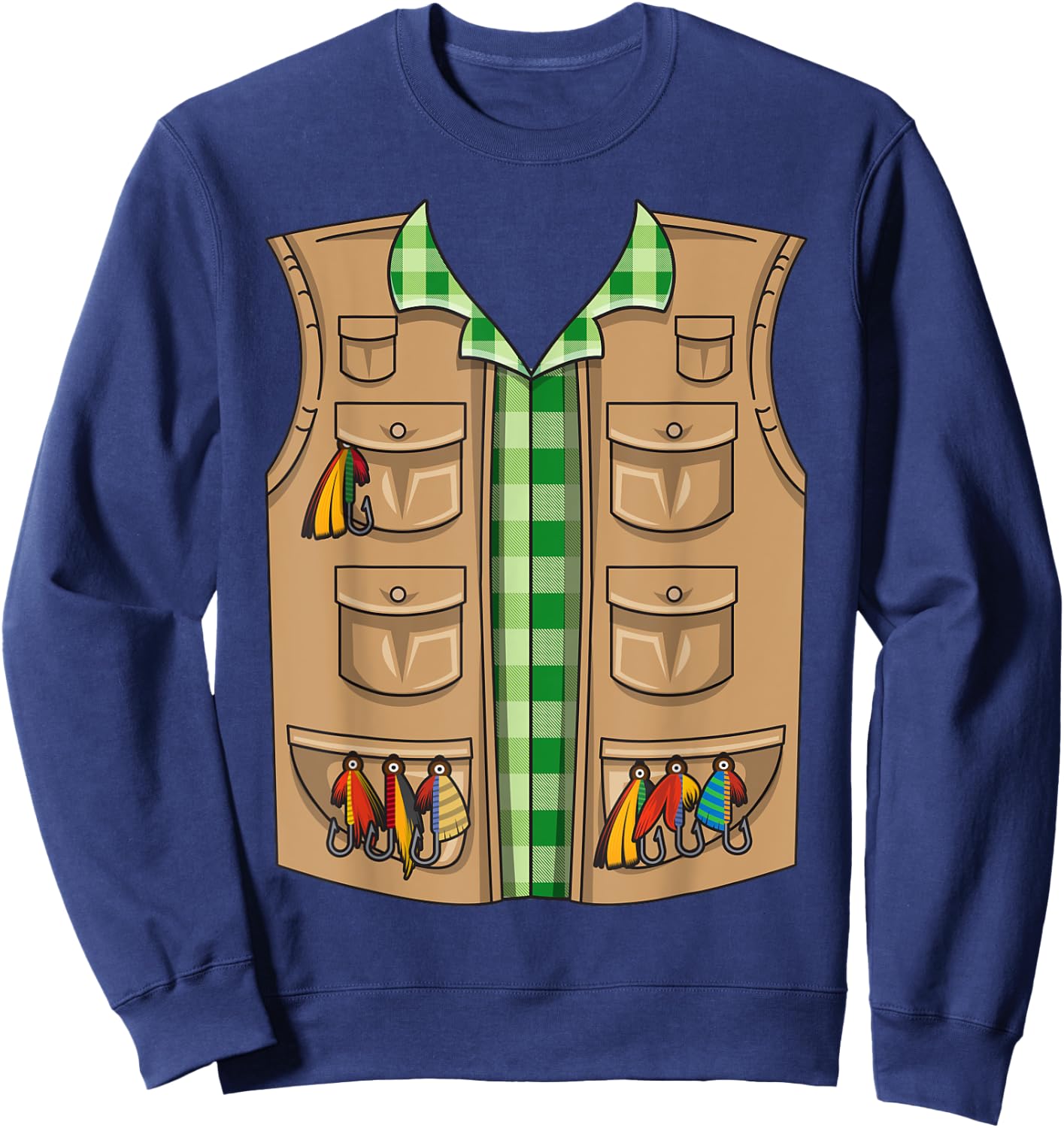 Fisherman Halloween Costume | Cool Fisher Kids Gift Sweatshirt - Sweatshirt | Navy