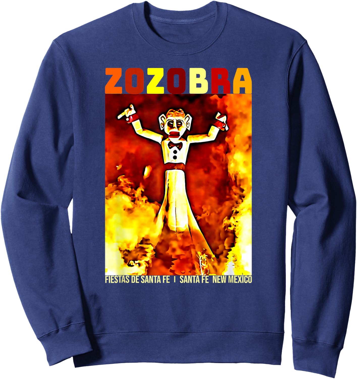 Zozobra Fiestas De Sante Fe New Mexico Old Man Gloom Sweatshirt - Sweatshirt | Navy