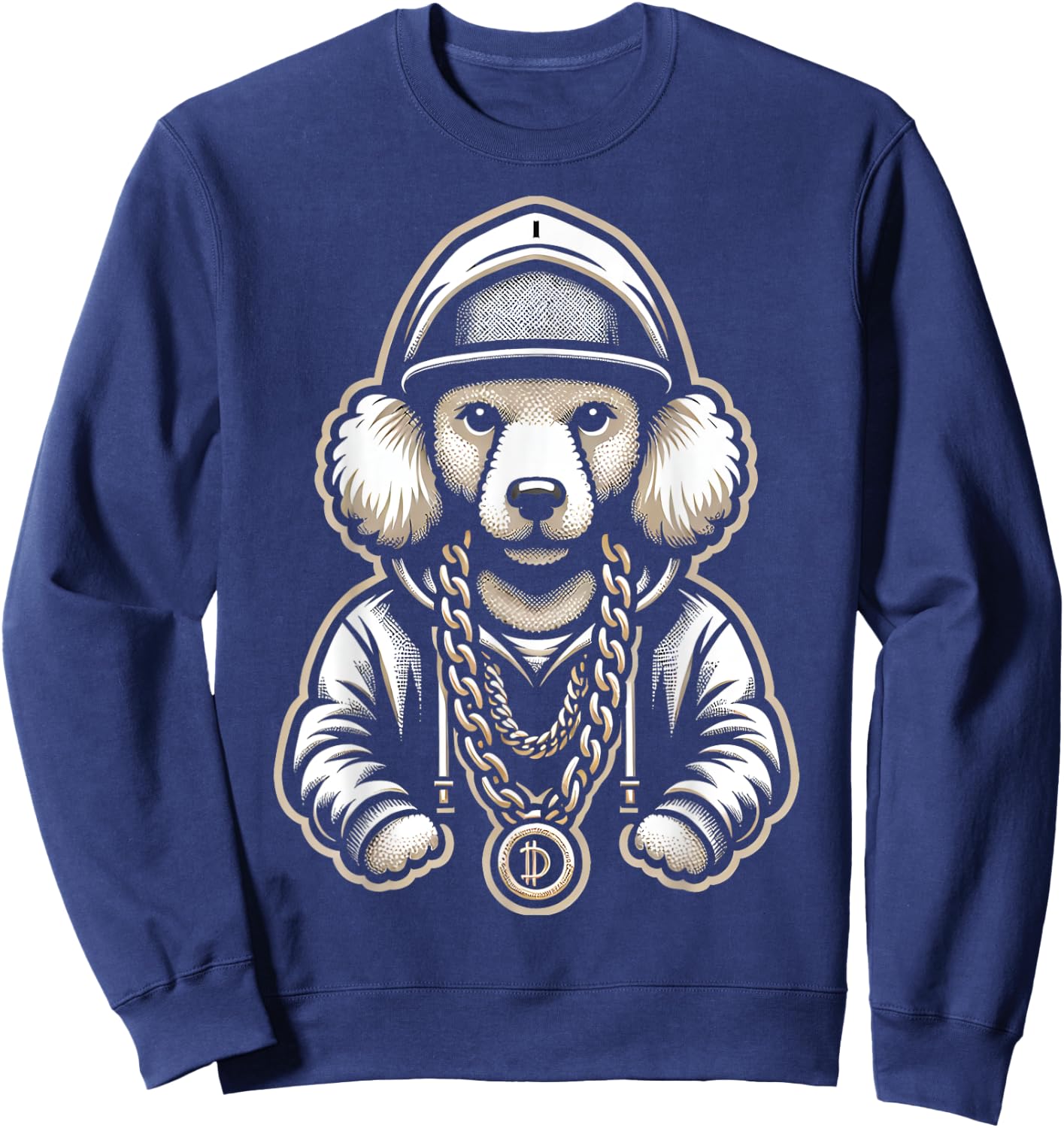Poodle Gangsta Cool Poodles Sweatshirt - Sweatshirt | Navy