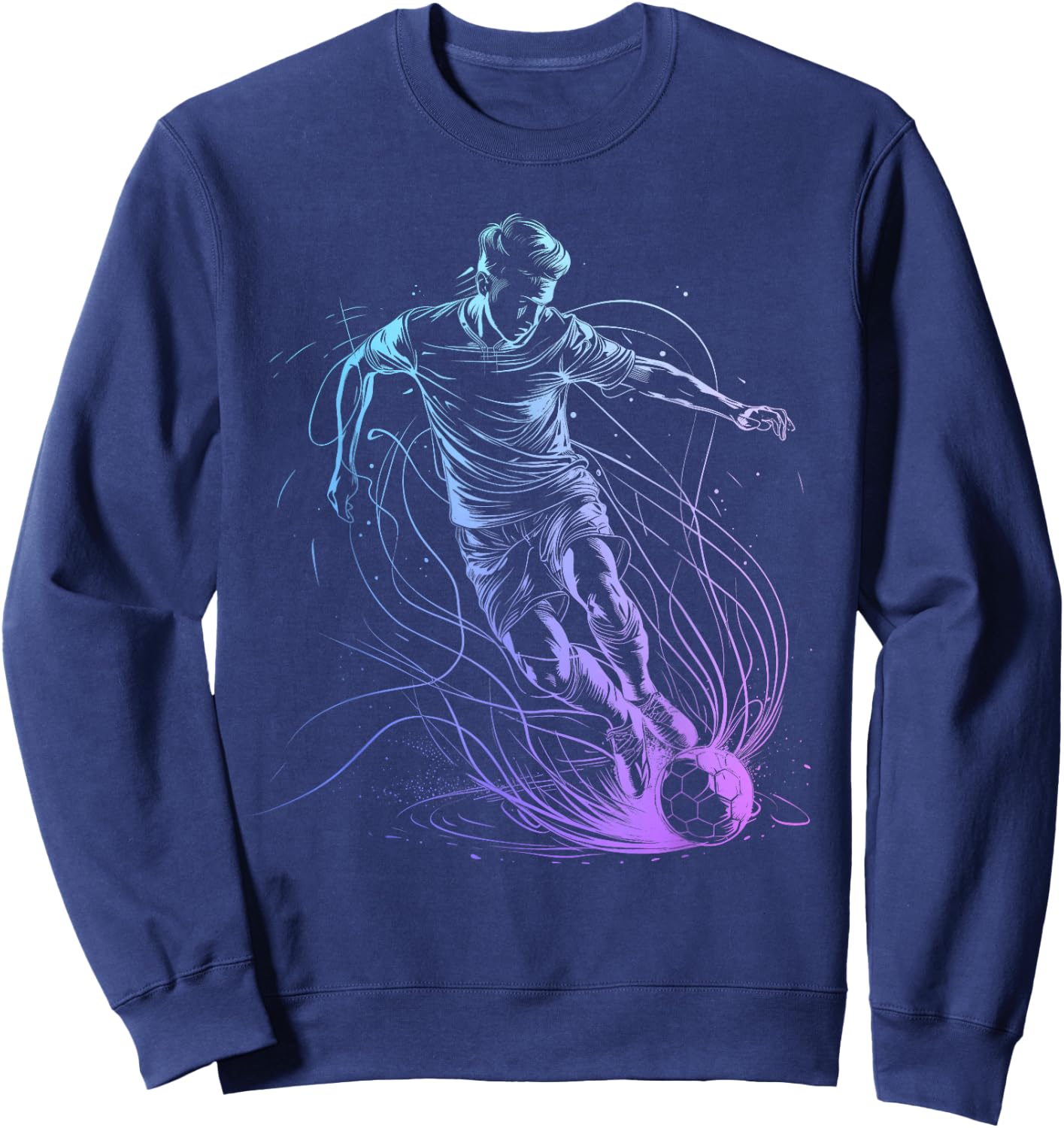 Soccer Player Sports Sweatshirt - Sweatshirt | Navy