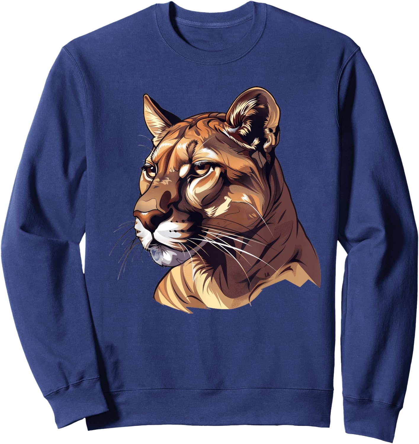 Mountain Lion Caricature Sweatshirt - Sweatshirt | Navy