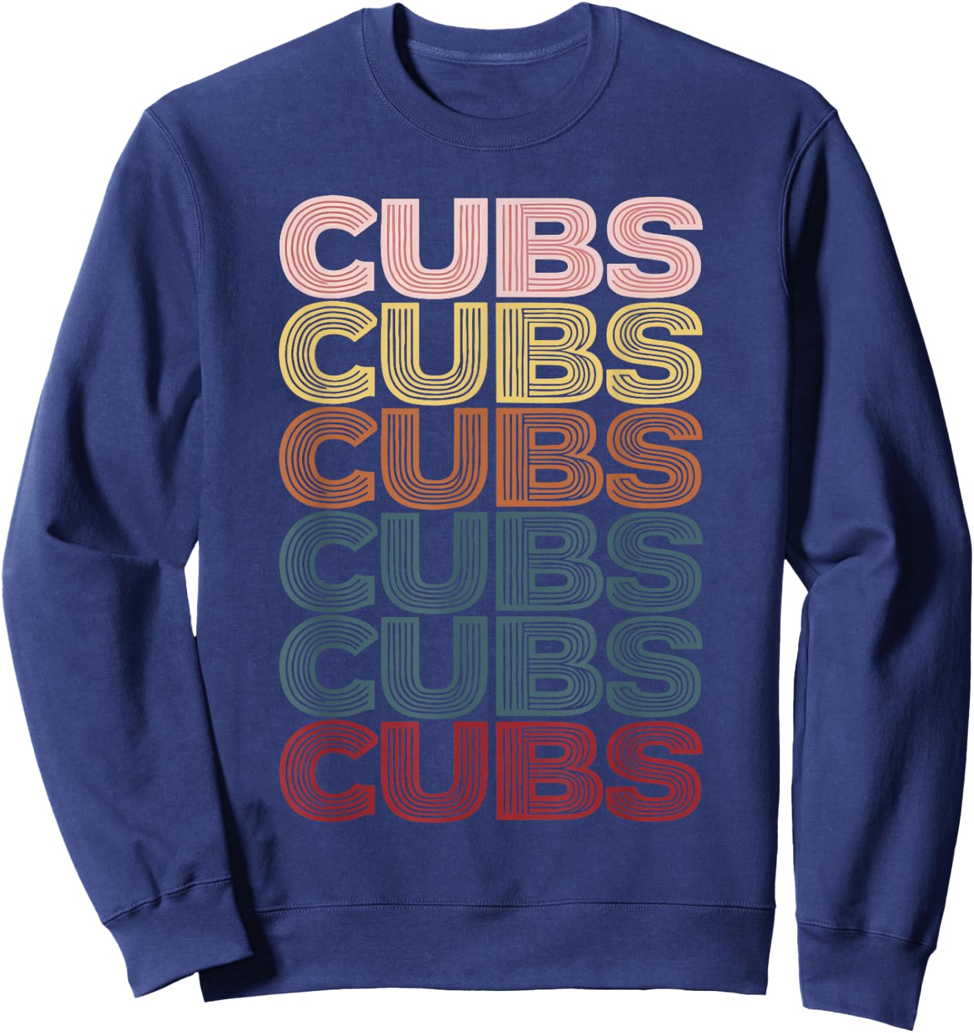 Retro Cubs Name Throwback Vintage Sweatshirt - Sweatshirt | Navy