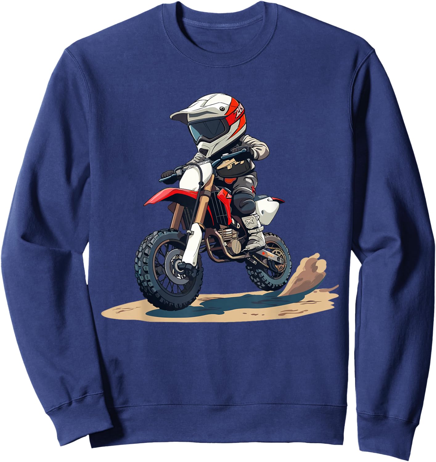 Kids Dirt Bike Sweatshirt - Sweatshirt | Navy
