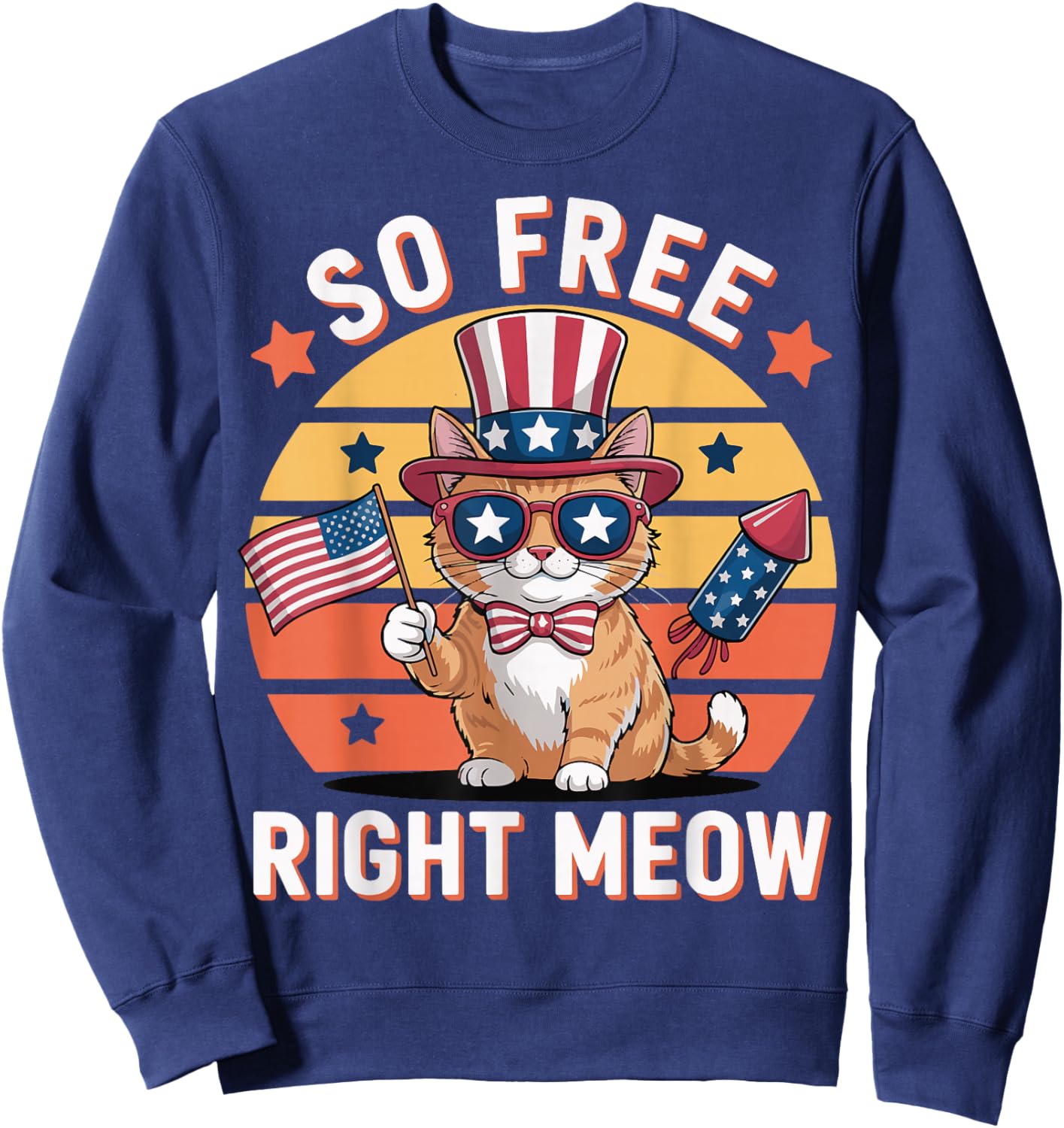So Free Right Meow Sweatshirt - Sweatshirt | Navy