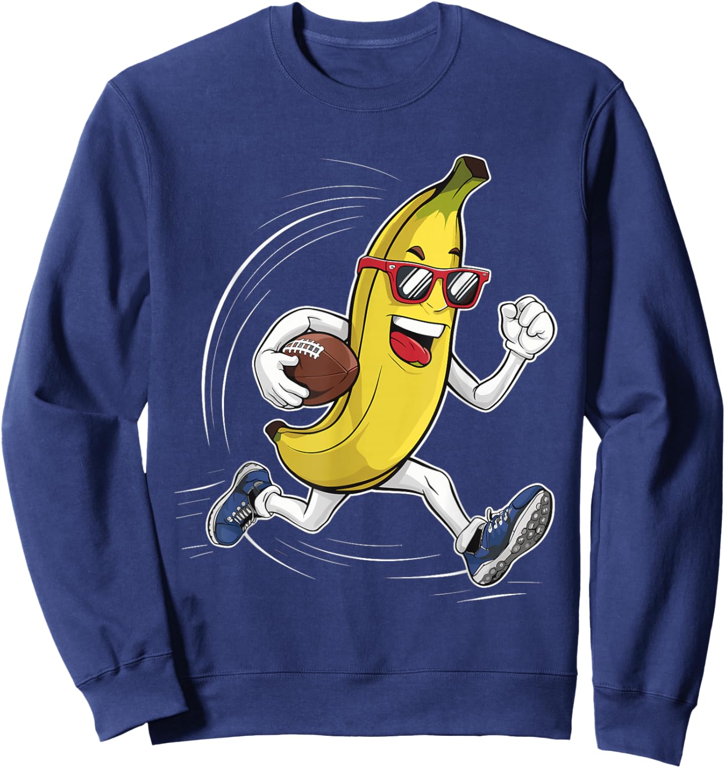 Fruit Sport Bananas Player Cute Banana American Football Sweatshirt - Sweatshirt | Navy