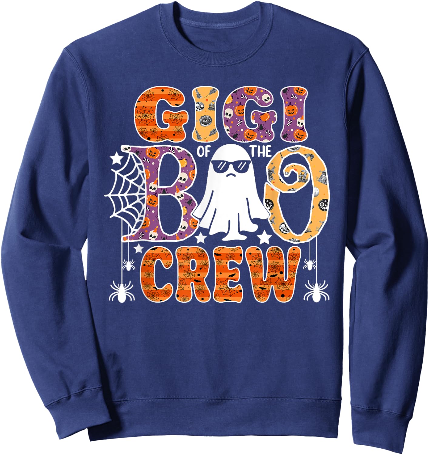 Gigi Of The Boo Crew Funny Halloween Family Matching Sweatshirt - Sweatshirt | Navy