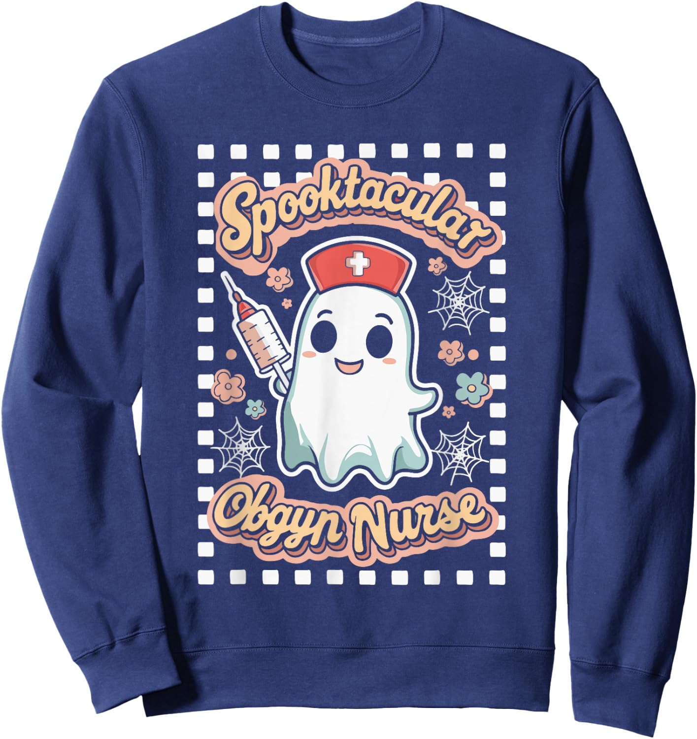 Spooktacular OBGYN Nurse Gynecologist Obstetrics Sweatshirt - Sweatshirt | Navy