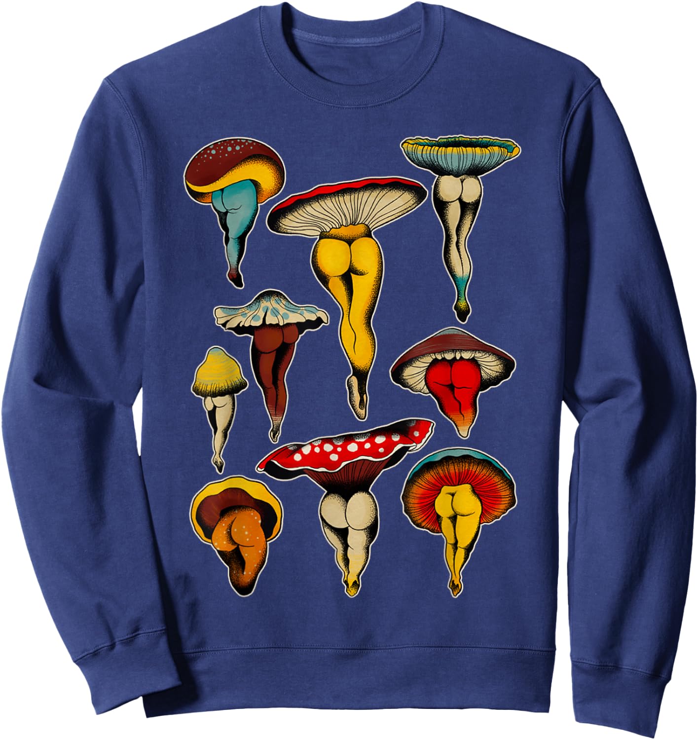 Mushroom Sexy Mycology Fungi Foraging Mushroom Whisperer Sweatshirt - Sweatshirt | Navy