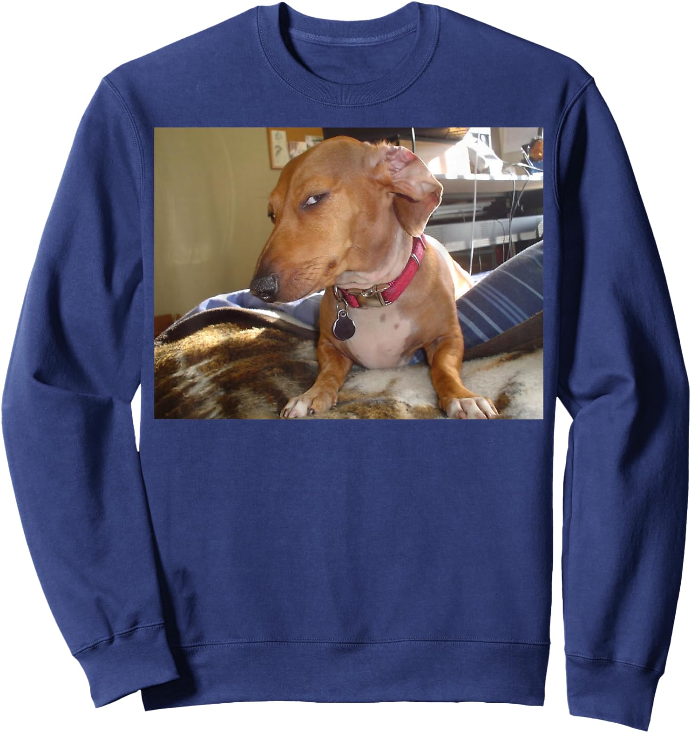 Side eye dog meme Sweatshirt - Sweatshirt | Navy