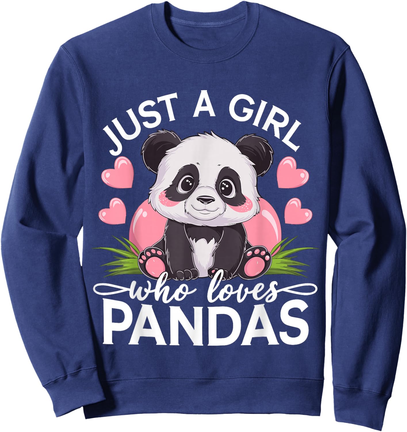 Just A Girl Who Loves Pandas Sweatshirt - Sweatshirt | Navy