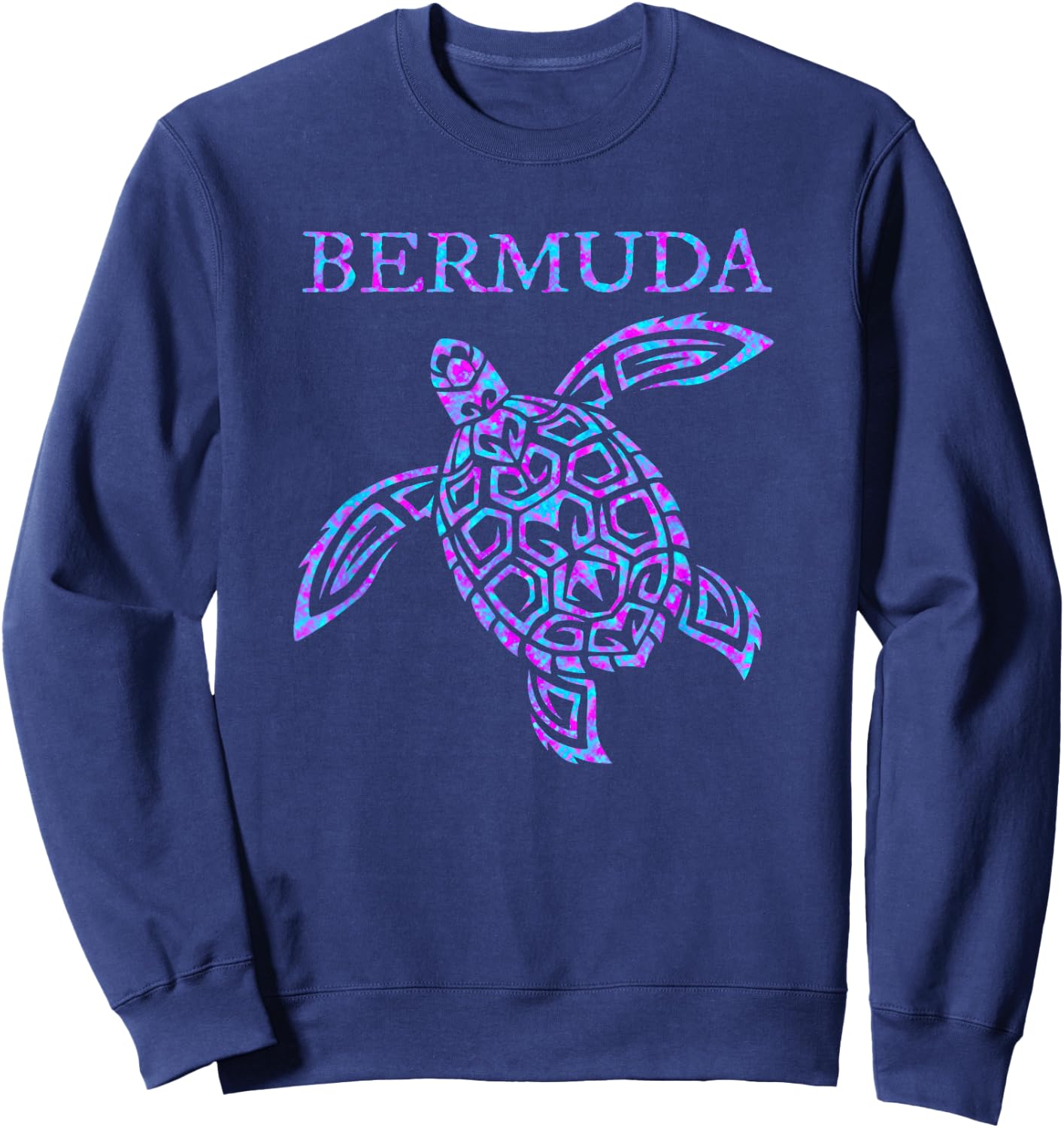 Bermuda Sea Turtle Girls Boys Toddler Souvenir Sweatshirt - Sweatshirt | Navy