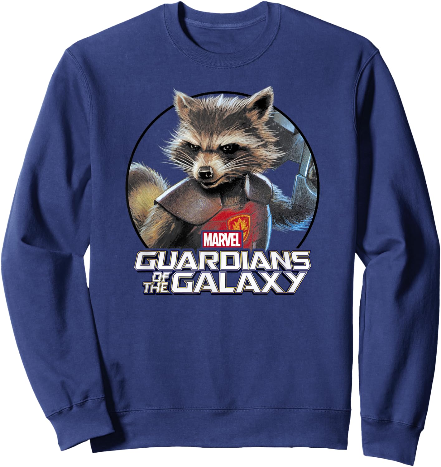 Marvel Guardians of the Galaxy Rocket Raccoon Circle Sweatshirt - Sweatshirt | Navy