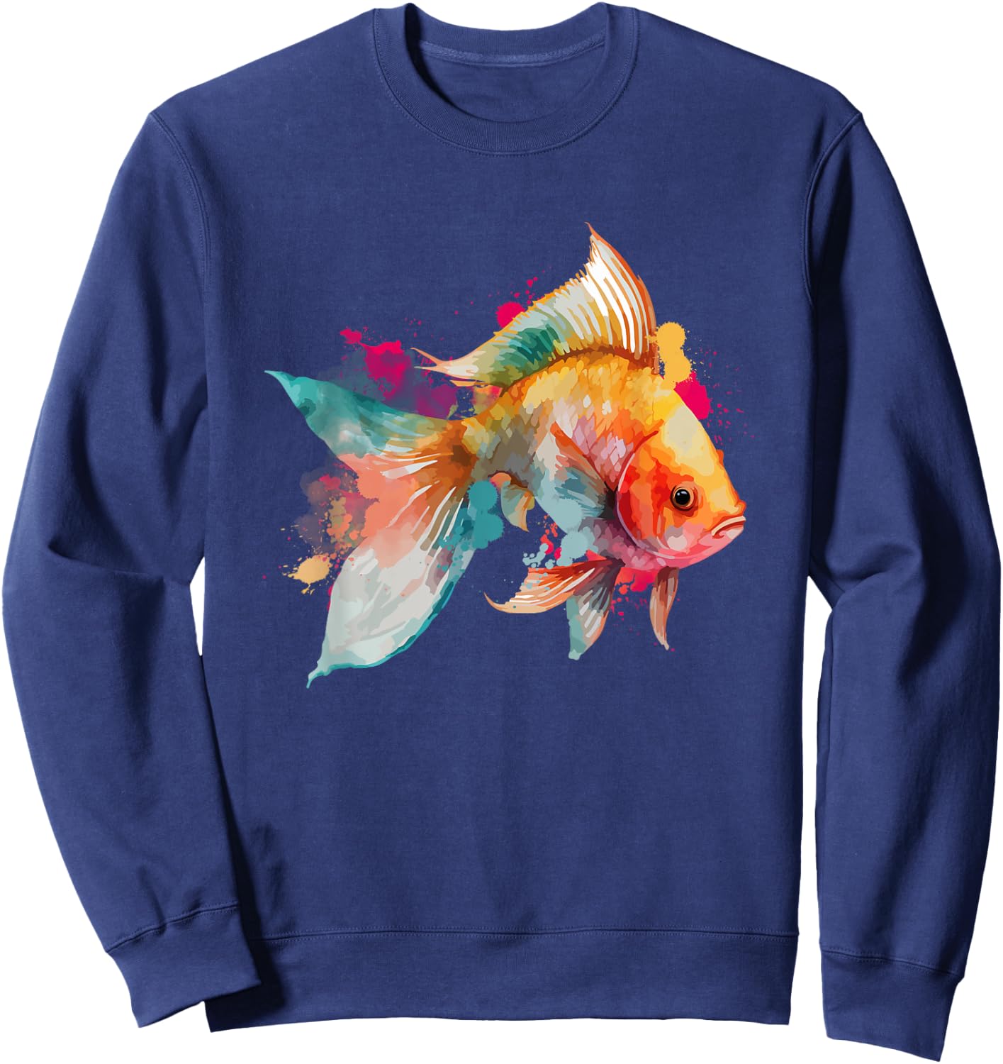 Vibrant Goldfish - Fishkeeper Fishkeeping Fish Tank Sweatshirt - Sweatshirt | Navy