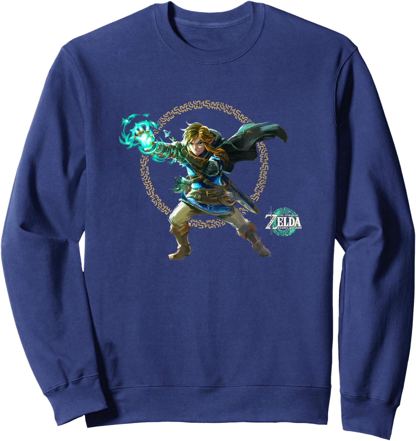 The Legend of Zelda Tears Of The Kingdom Link Epic Poster Sweatshirt - Sweatshirt | Navy