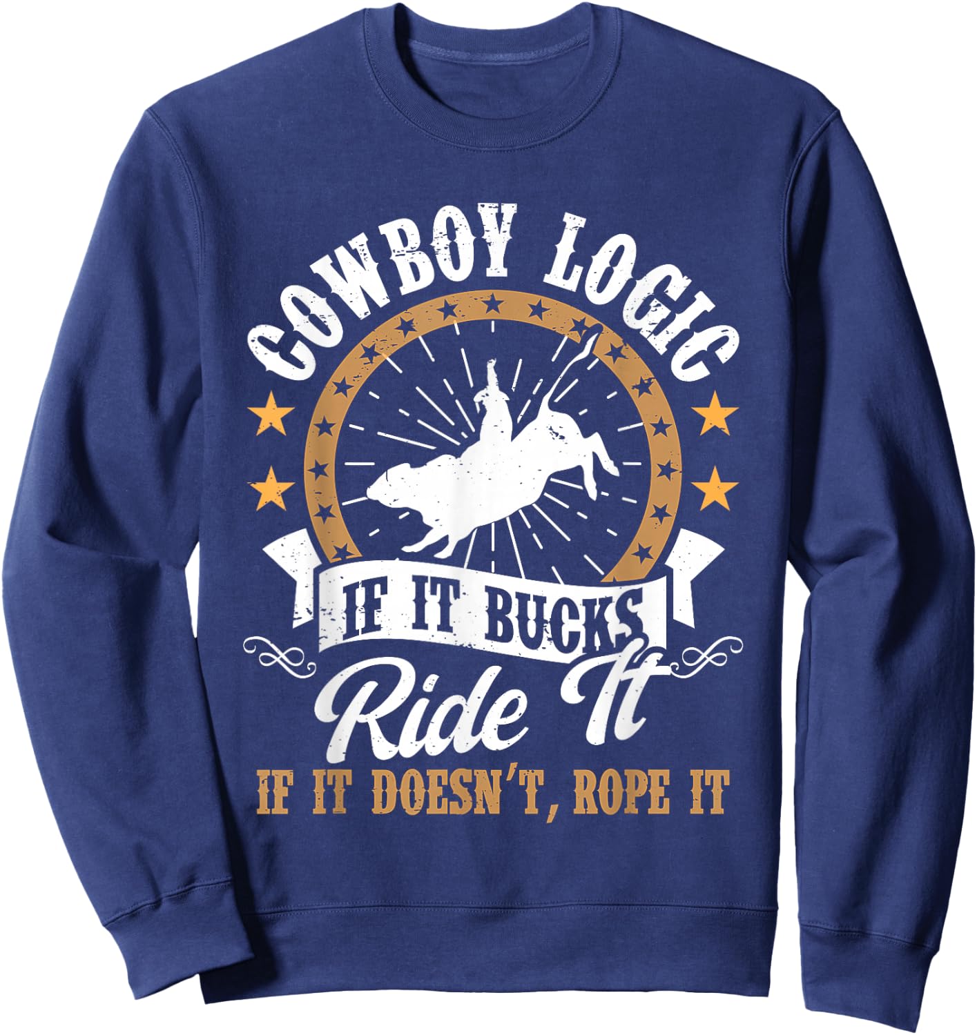 Howdy Equestrian Wild West Country Music Rider Rodeo Cowboy Sweatshirt - Sweatshirt | Navy