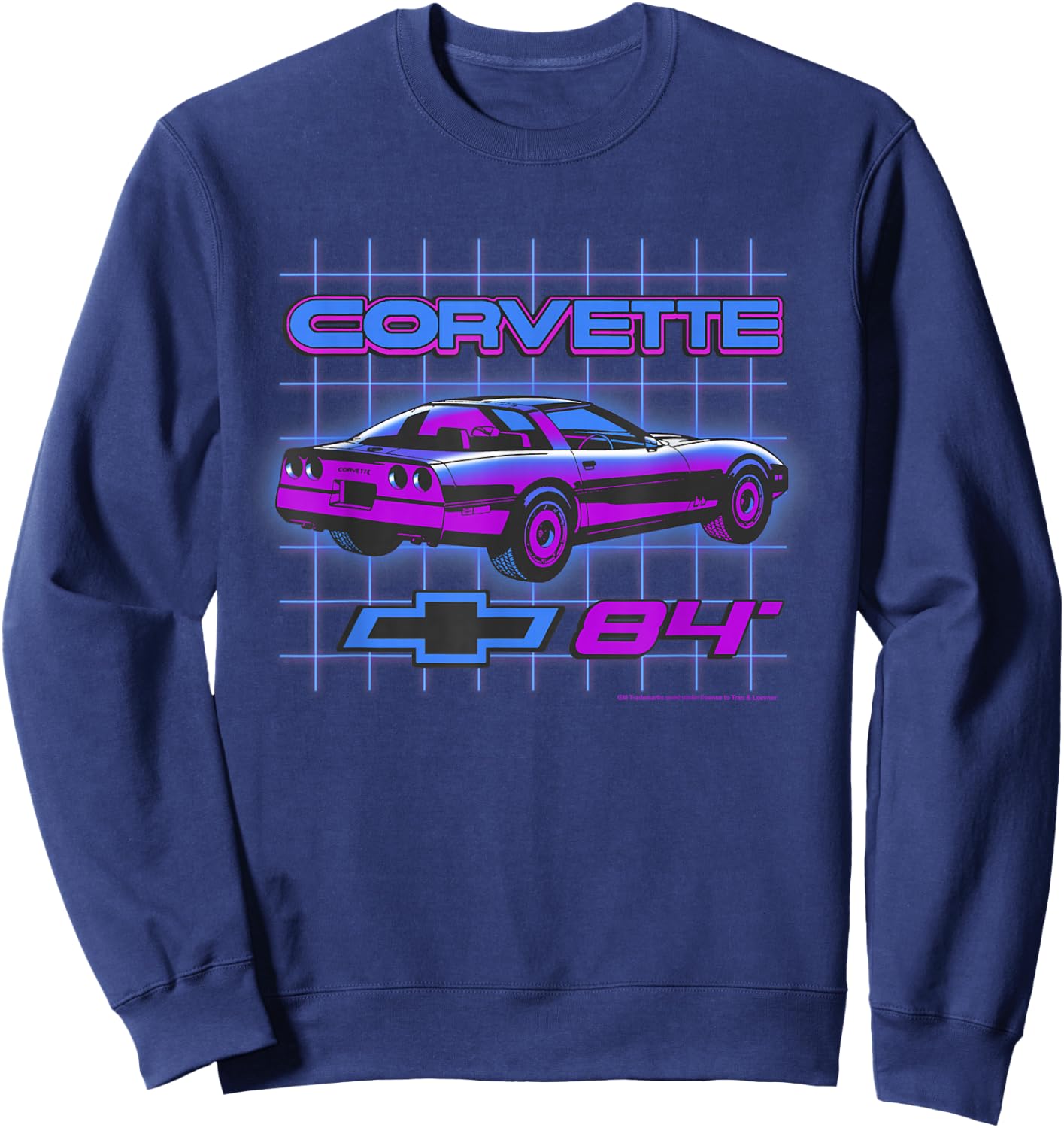 TNT Chevrolet Corvette 1984 | #37337 , Small, Black Sweatshirt - Sweatshirt | Navy
