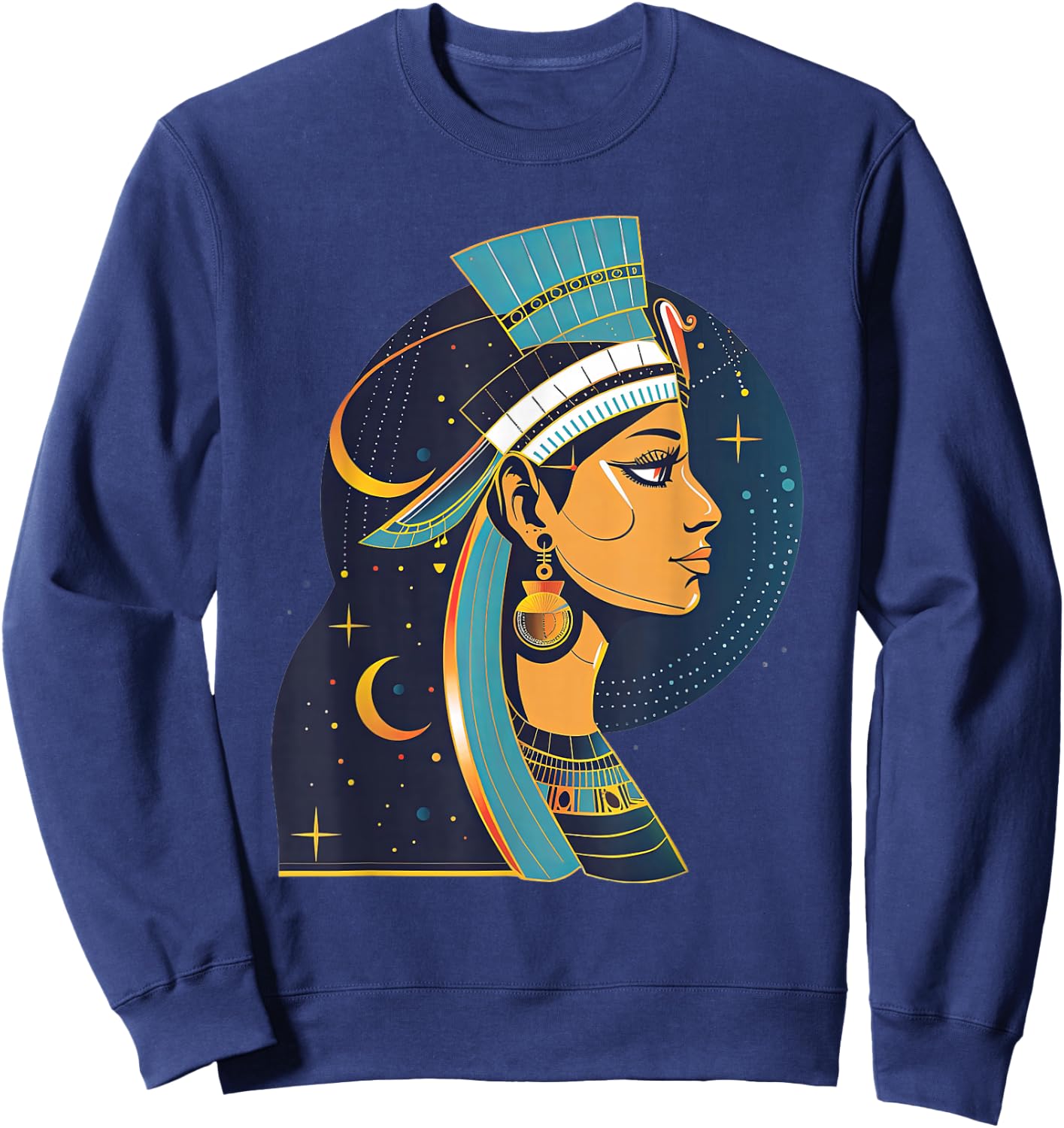 Inanna 90s Retro Ishtar Goddess Queen Of Heaven Sweatshirt - Sweatshirt | Navy