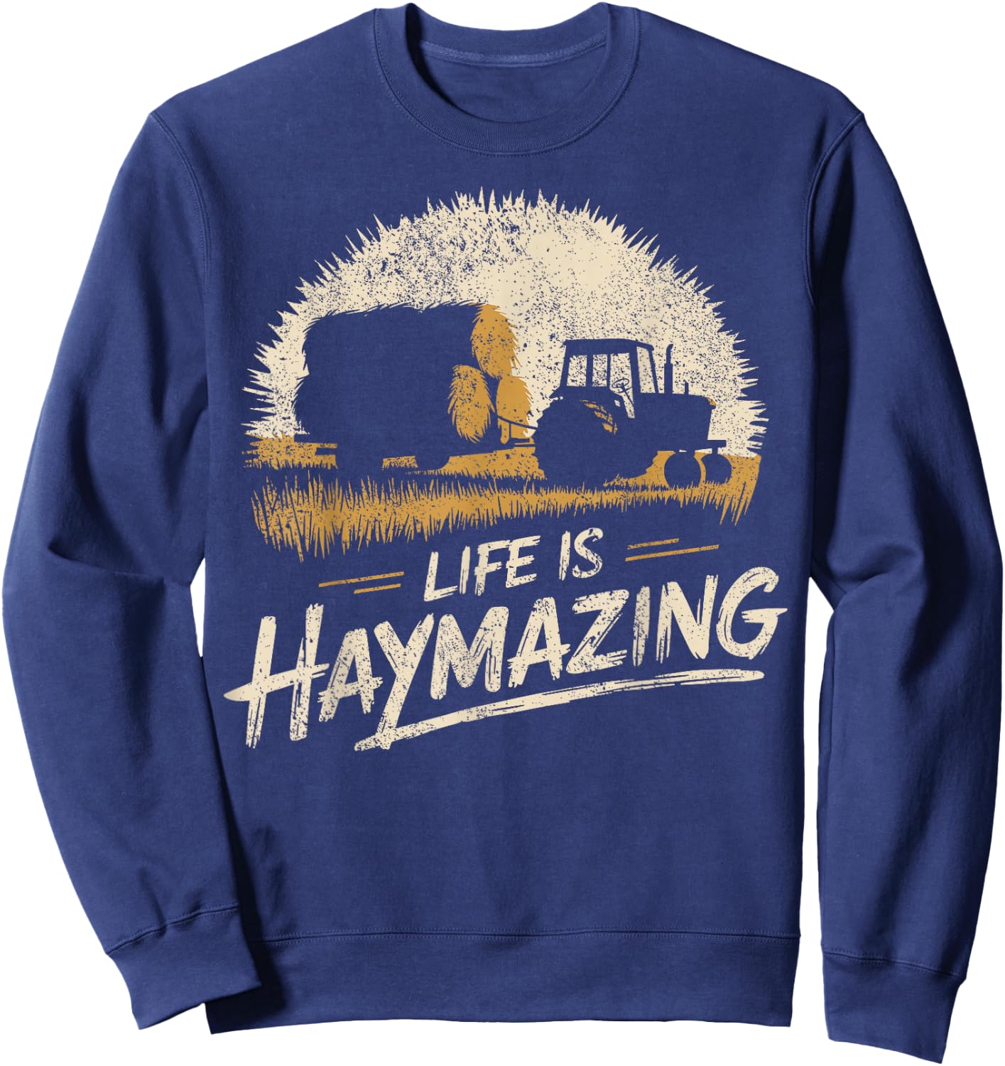 Hay Season Farmer Sweatshirt - Sweatshirt | Navy