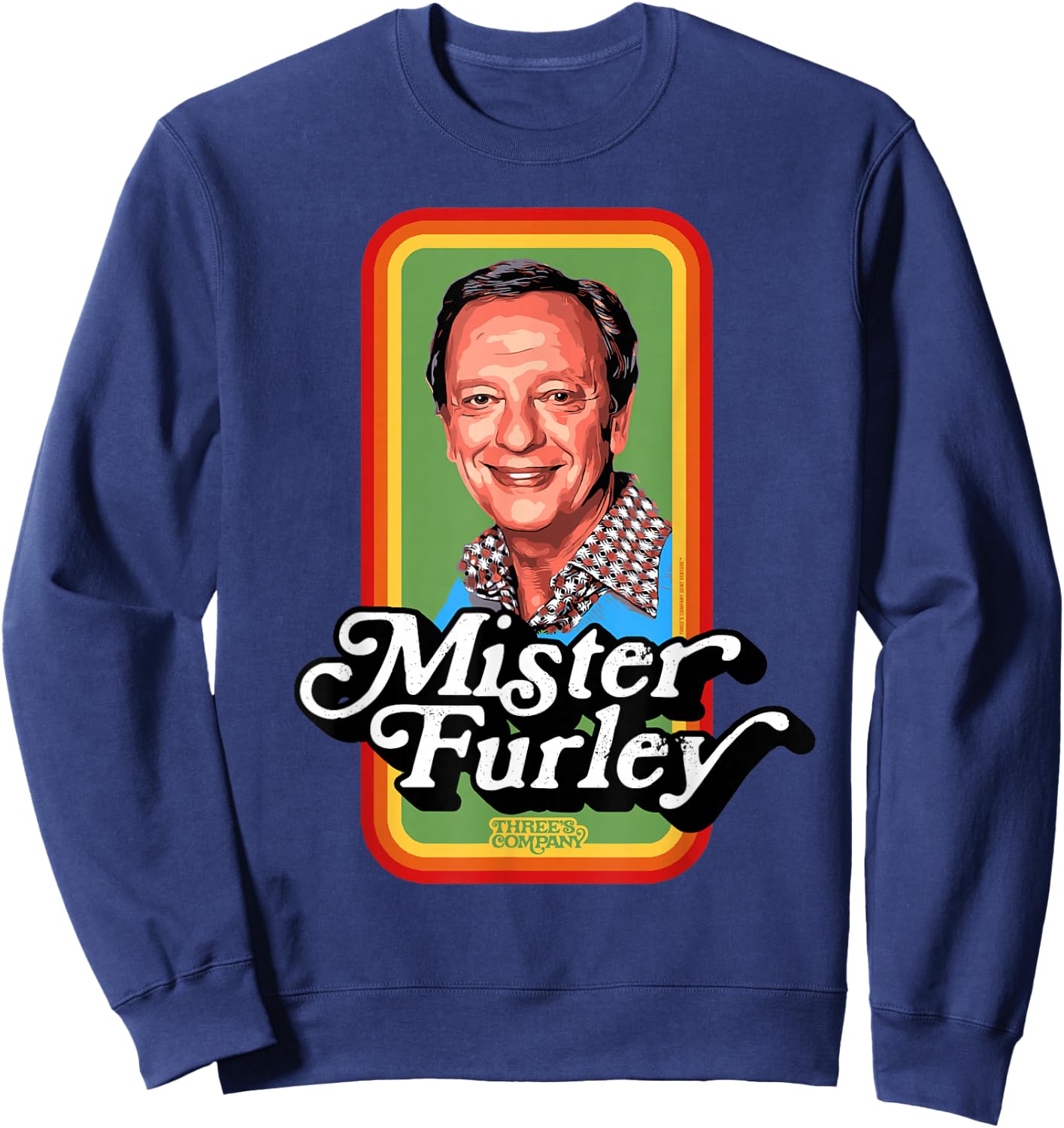 Mister Furley Three's Company Retro 80's Sweatshirt - Sweatshirt | Navy
