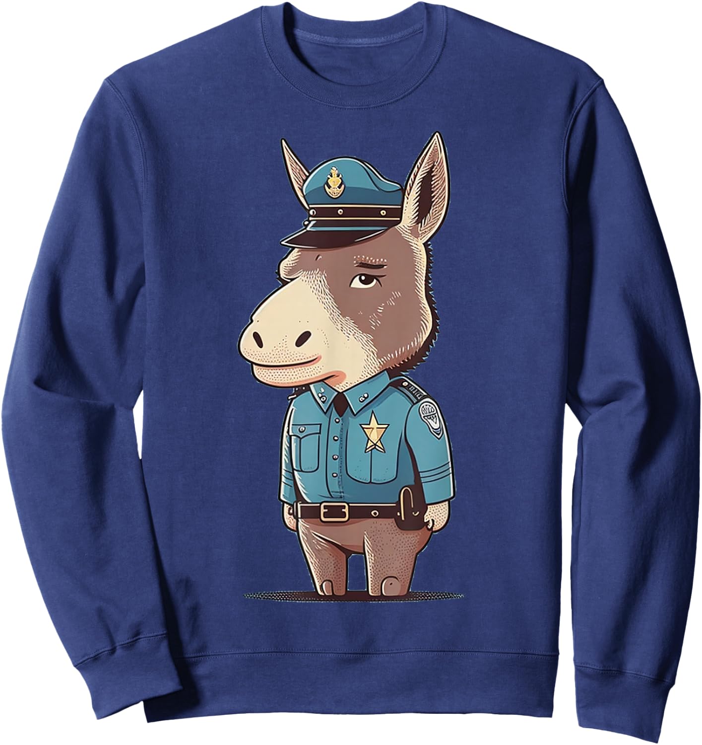Police Officer Donkey Cop on Police Donkey Sweatshirt - Sweatshirt | Navy