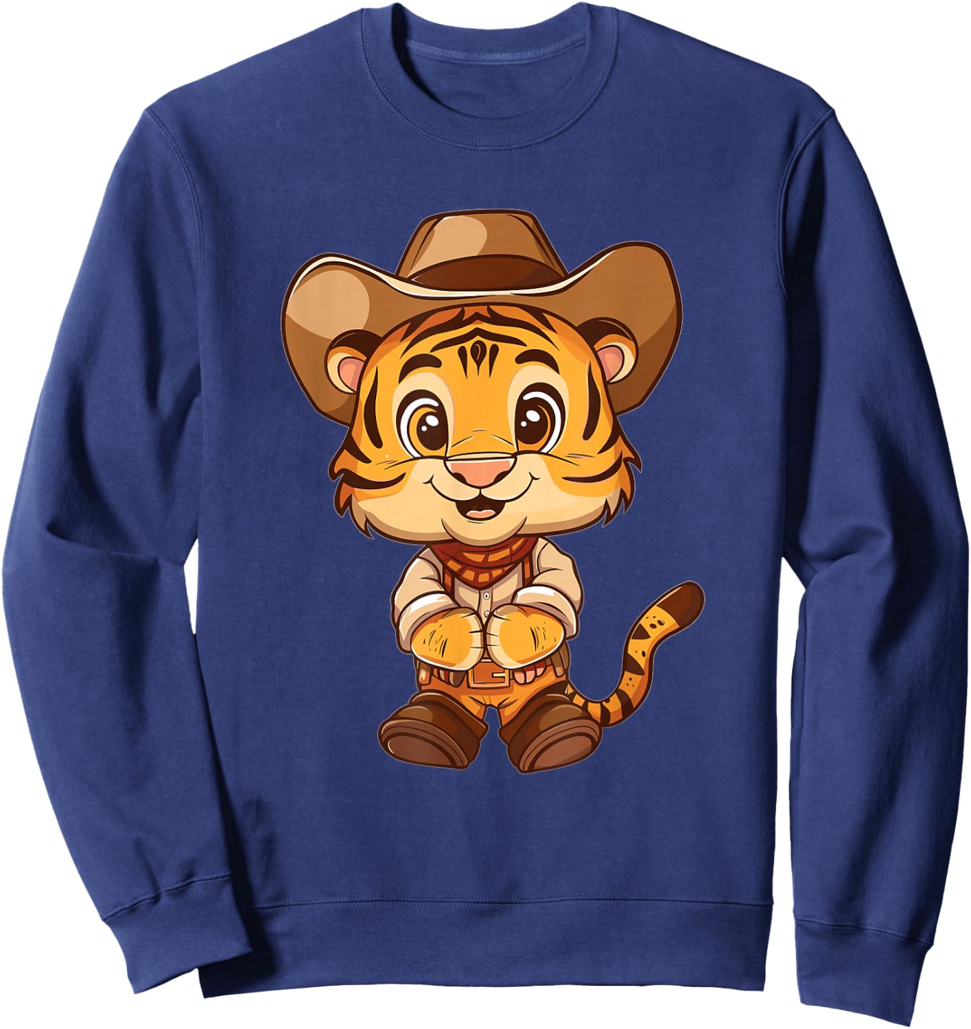 Cute Cowboy Tiger Sweatshirt - Sweatshirt | Navy