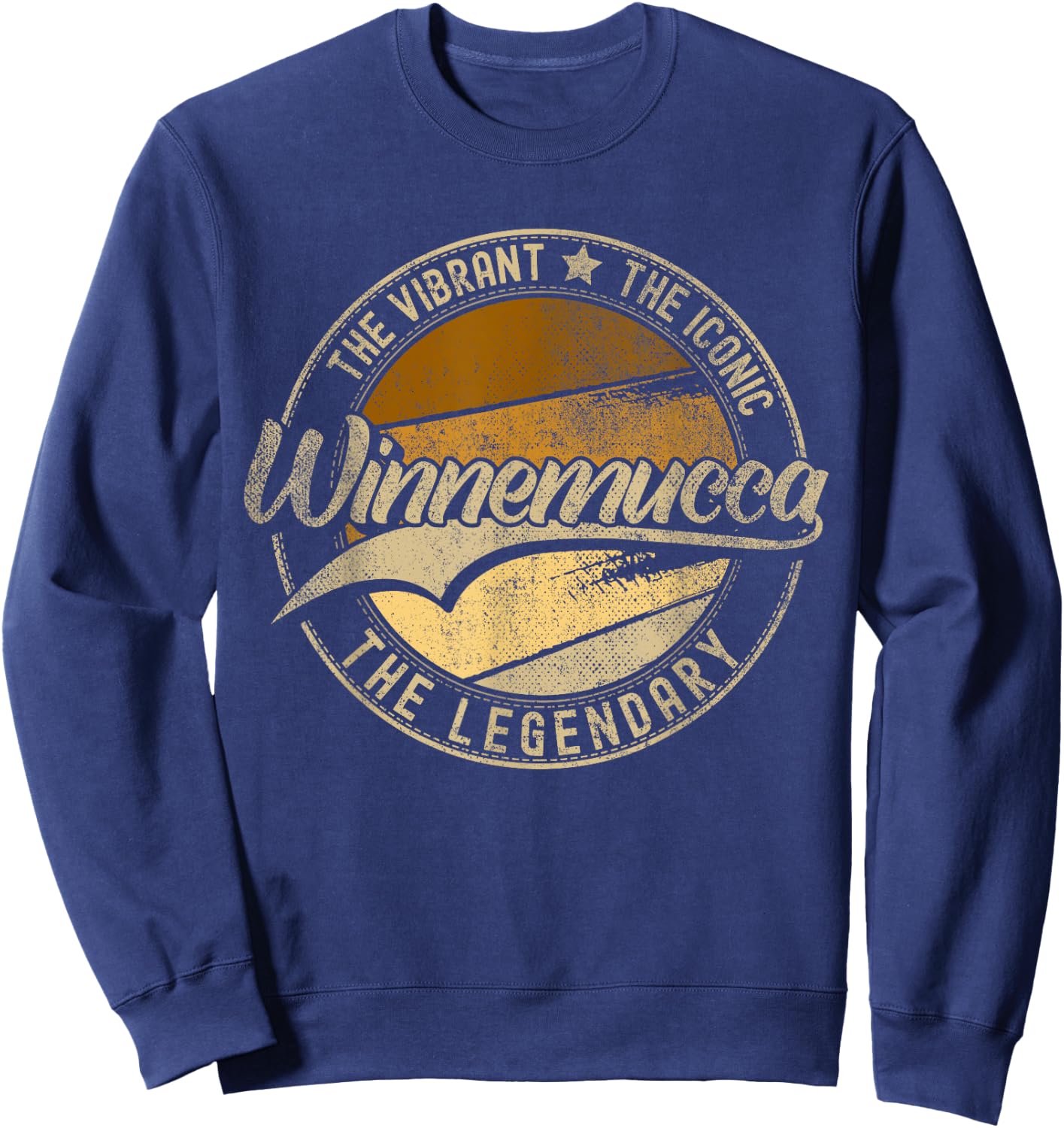 Winnemucca NV | Nevada | Vintage Distressed Sweatshirt - Sweatshirt | Navy