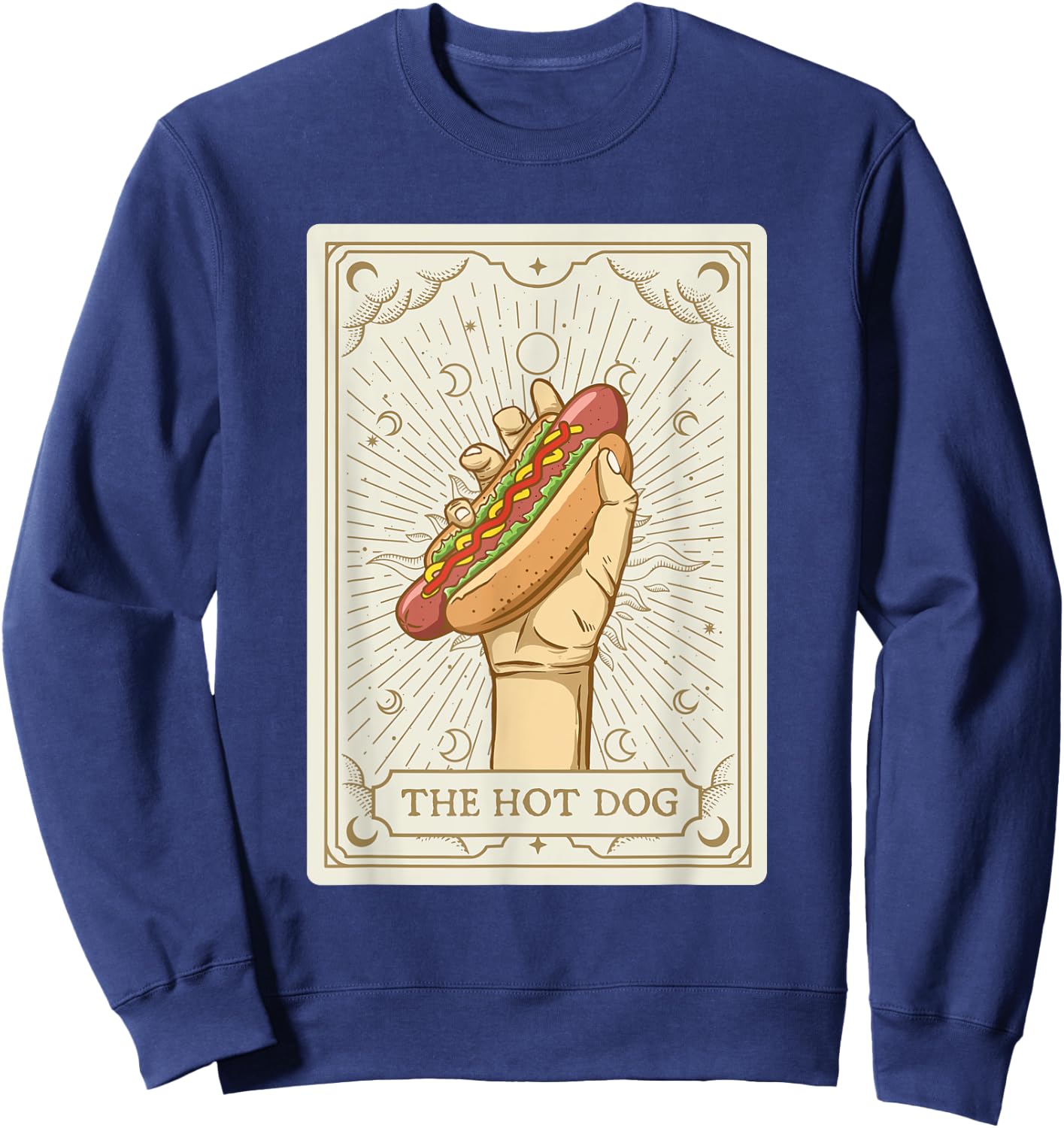 Hot Dog Tarot - Hot Dog Lover Fast Food Wiener Men Women Kids Sweatshirt - Sweatshirt | Navy