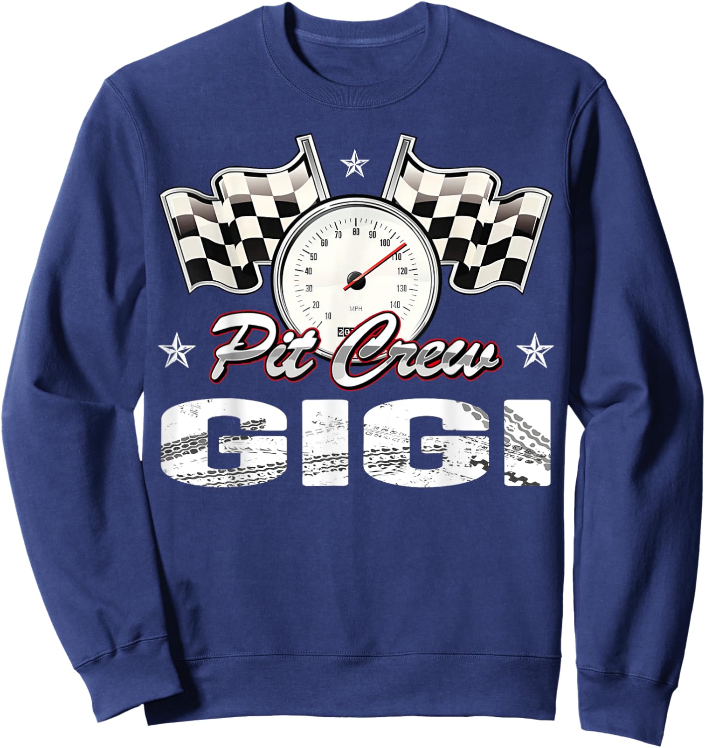 Pit Crew Gigi Race Car Birthday Racing Car Family Sweatshirt - Sweatshirt | Navy